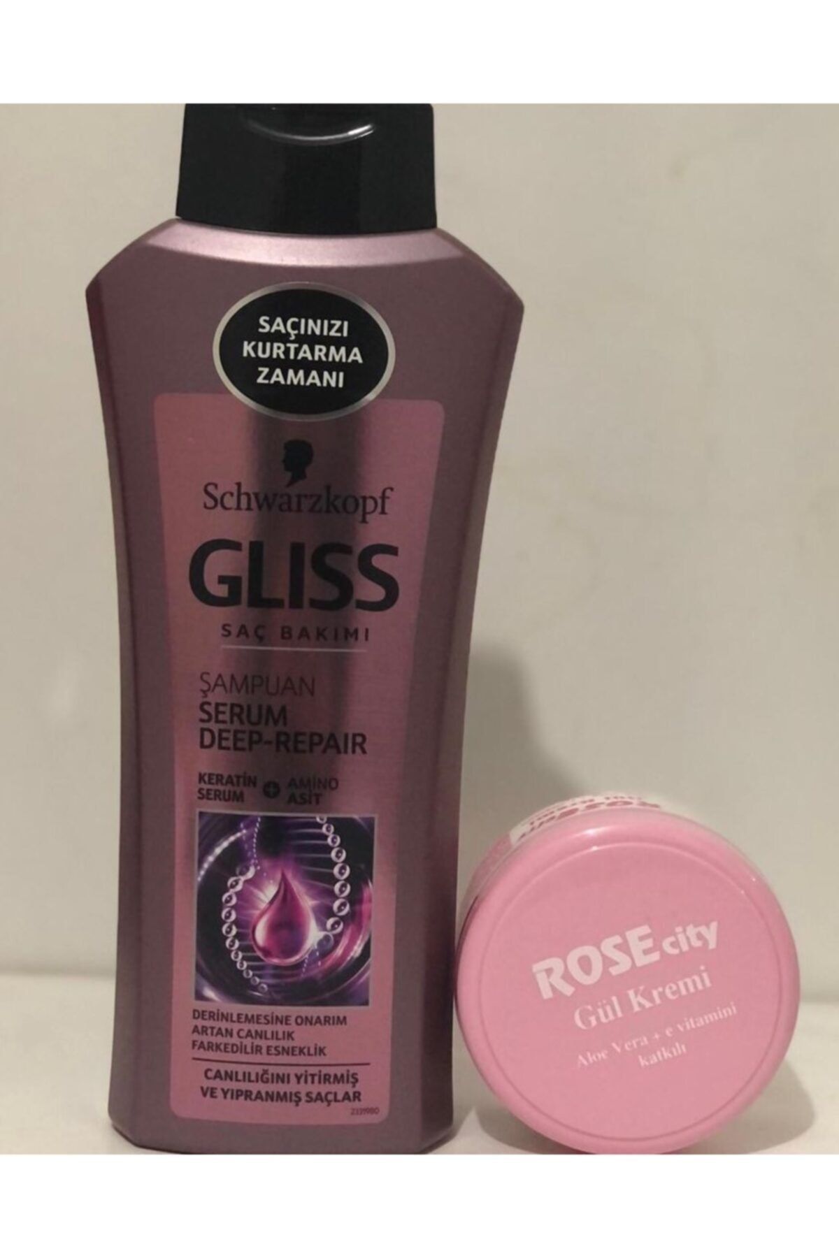 Gliss Serum Deep Repair 525 Ml Şampuan Rose City 135ml Aloe Vera Gül Kremi