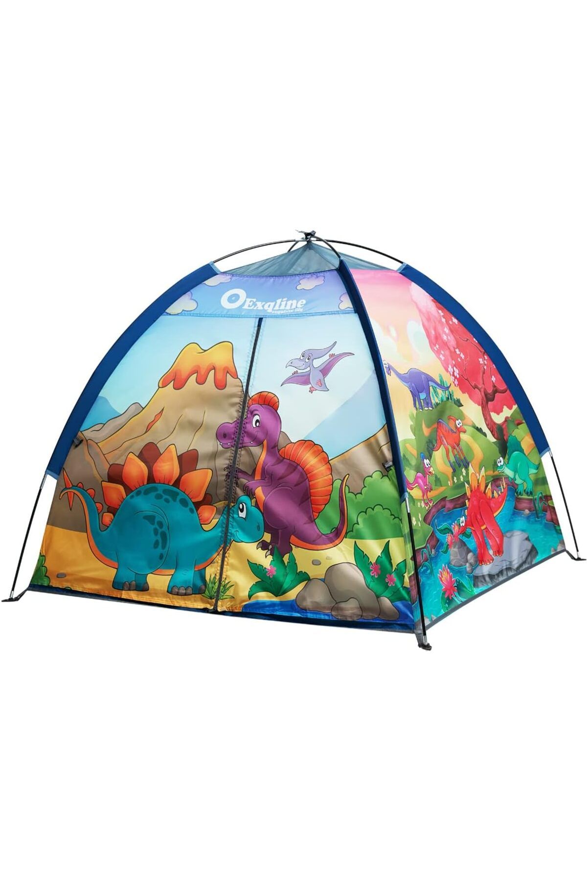 Exqline Çocuk çadırı, taşınabilir, katlanabilir dinozor oyun çadırı,iç, dış mekanlar, çocuk odası ve kamp