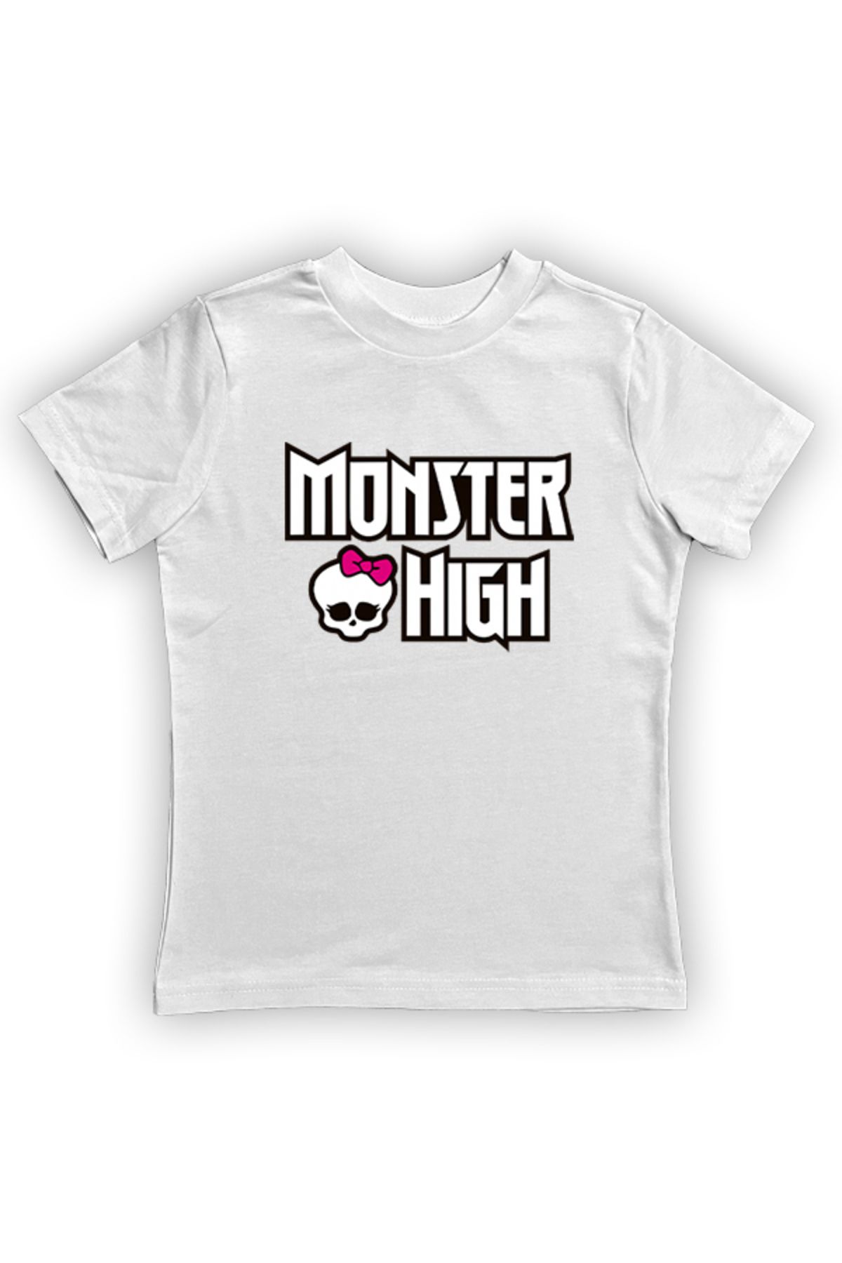 MONSTER HIGH baskılı pamuklu penye kumaş yazlık çocuk tişört