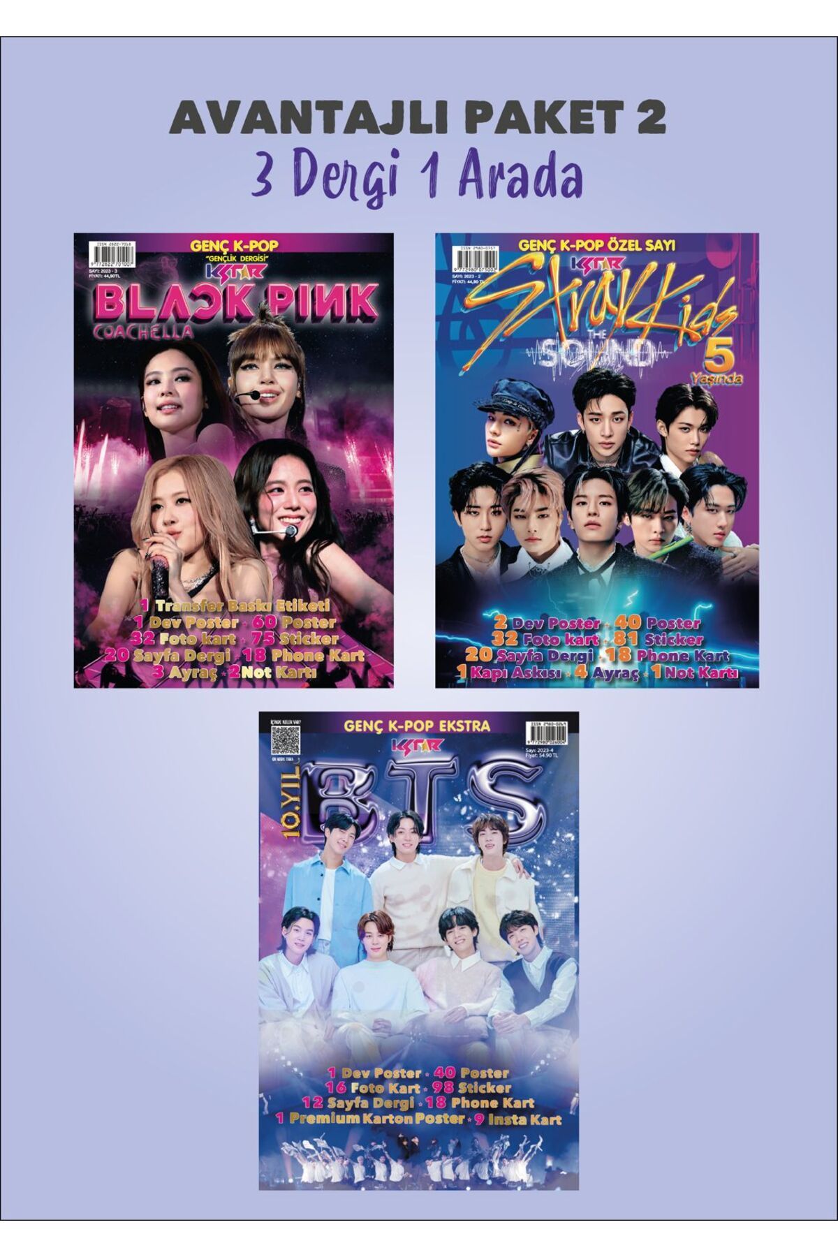 KSTAR Avantajlı Paket 2 / Blackpink - Stray Kids - Bts Dergisi Kpop