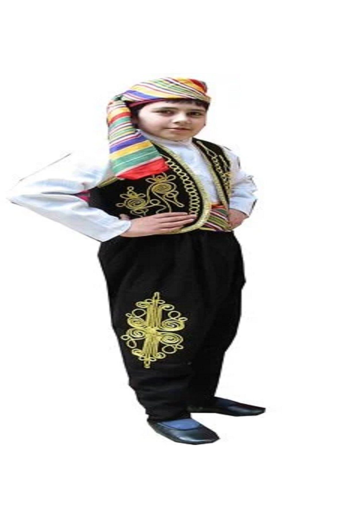 DilekKostüm Folklör erkek çocuk kostümü yöresel 23 nisan kıyafeti cepken şalvar fes zeybek seymen kaşık oyunu