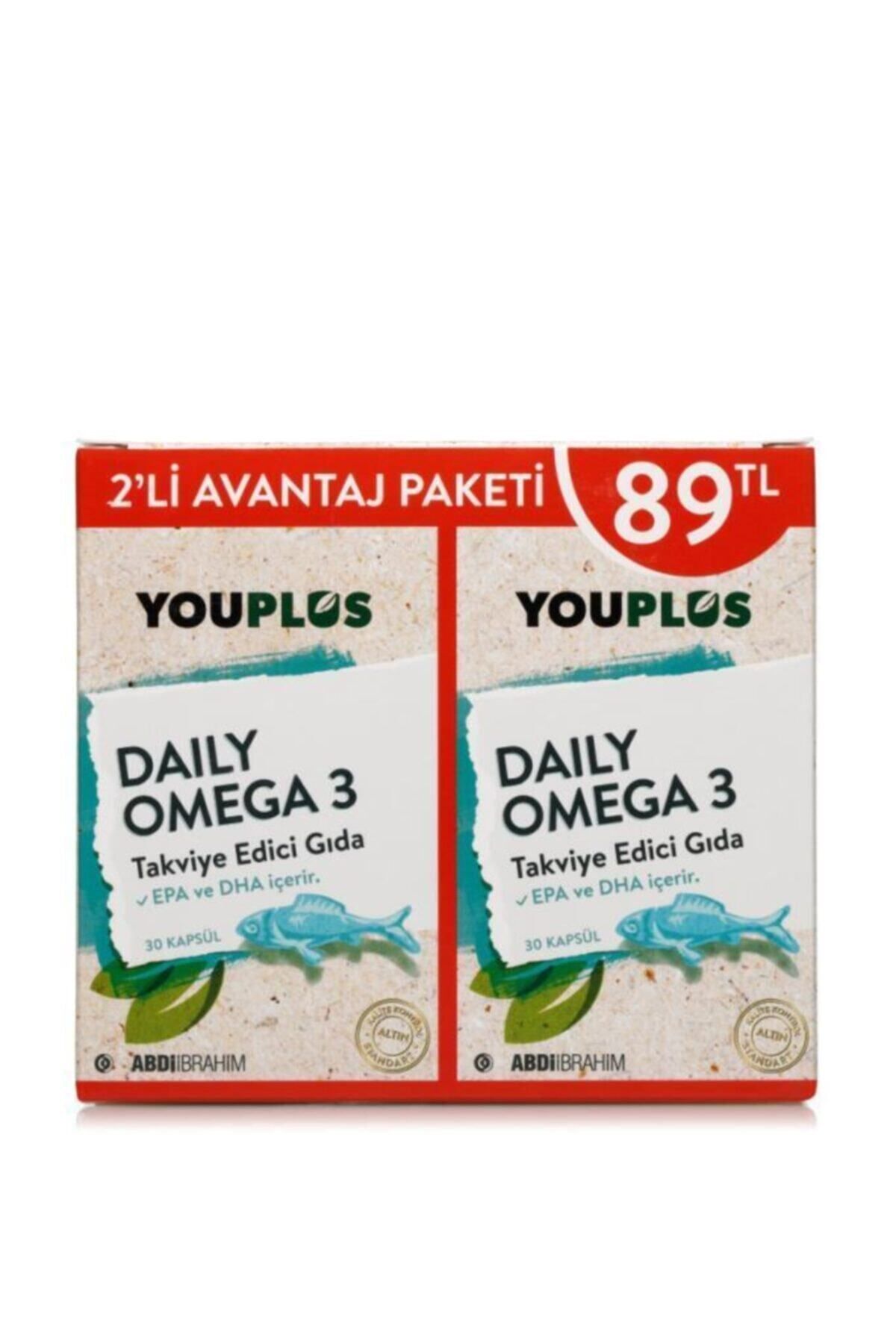 Youplus Daily Omega 3 30 Kapsül 2li Paket Yeni Ürün