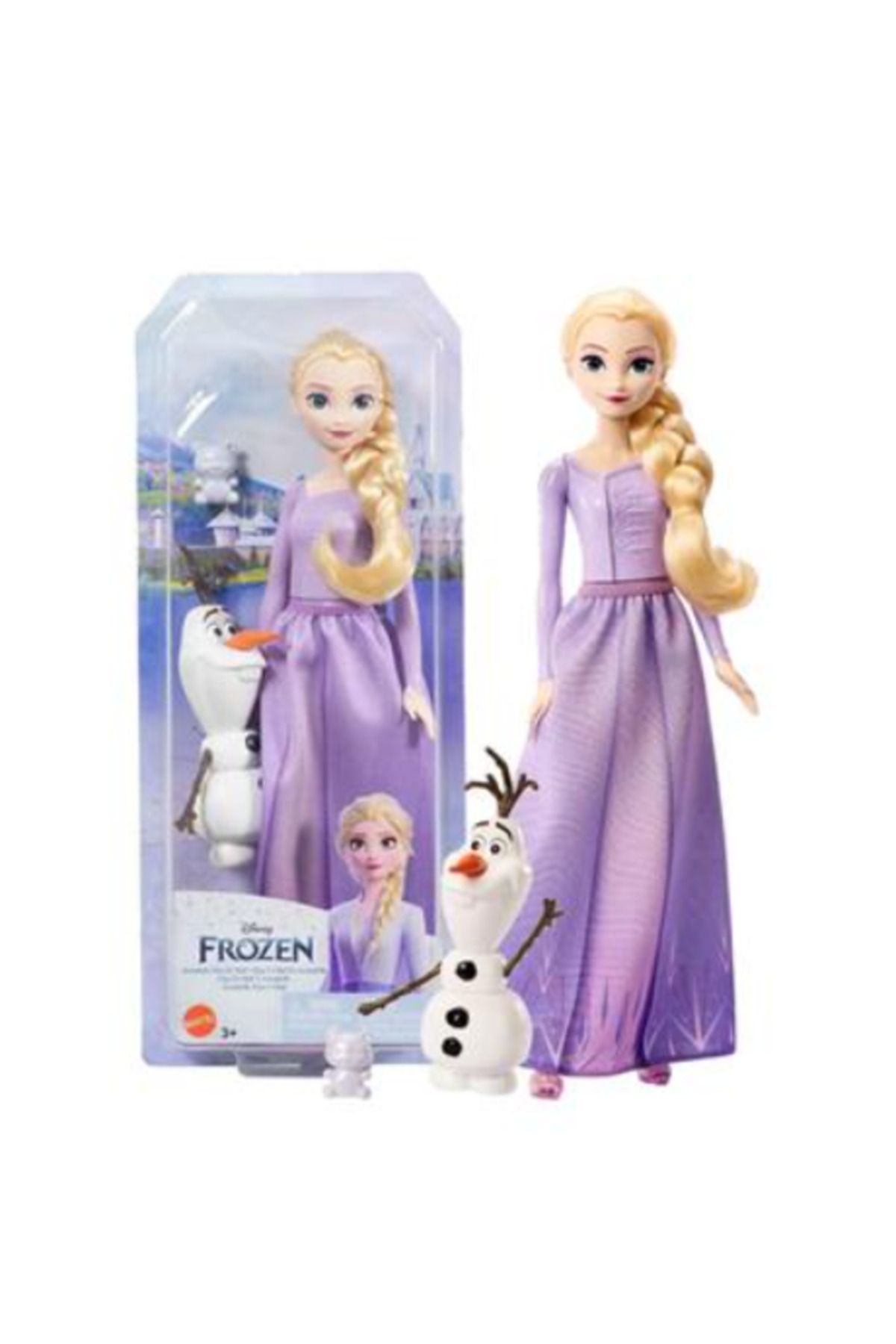 Mattel 2024 Disney Frozen Oyuncakları, Elsa Moda Bebeği ve Olaf Figürü