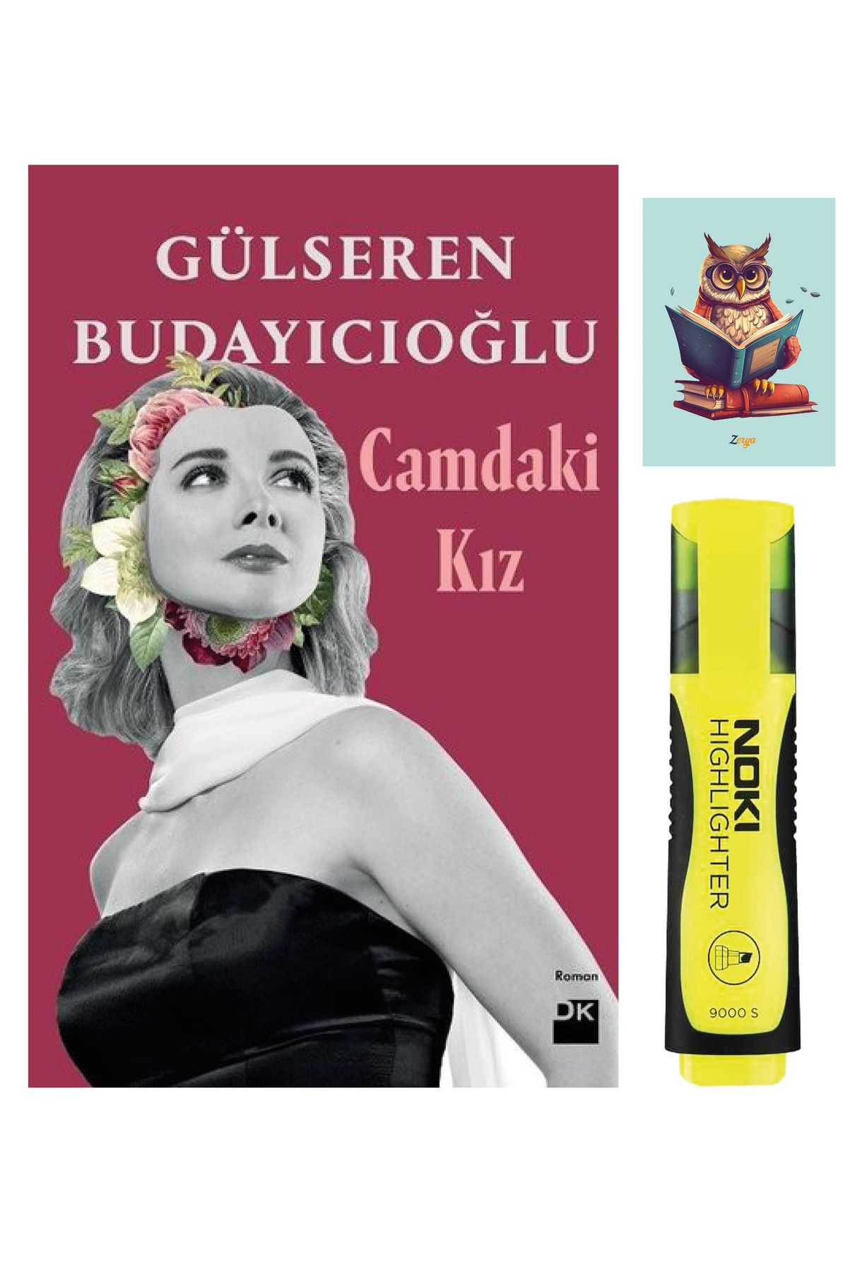 Dara Yayınları Camdaki Kız - Gülseren Budayıcıoğlu - Doğan Kitap - Sarı Fosforlu Kalem - Not Defteri Seti