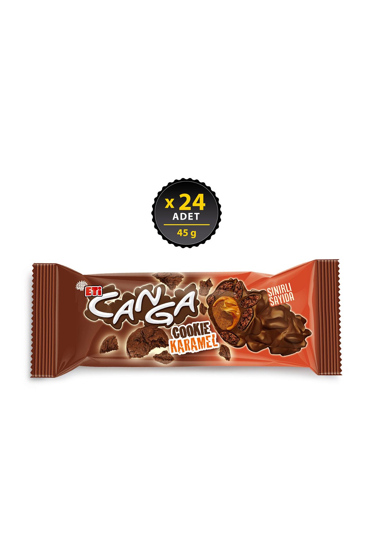 Eti Canga Cookie Karamel 45 g X 24 Adet