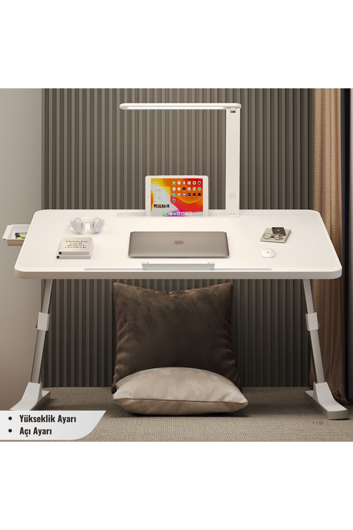 Ofisfix Yükseklik ve Açı Ayarlı Laptop Sehpası Fonksiyonel  Led Aydınlatmalı
