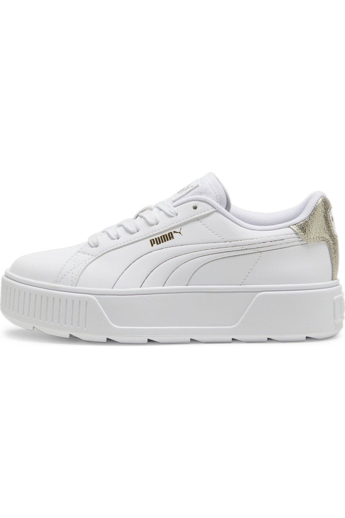 Puma PumaKarmen Metallic Shine Günlük Spor Ayakkabı 39509901-Beyaz-Altın