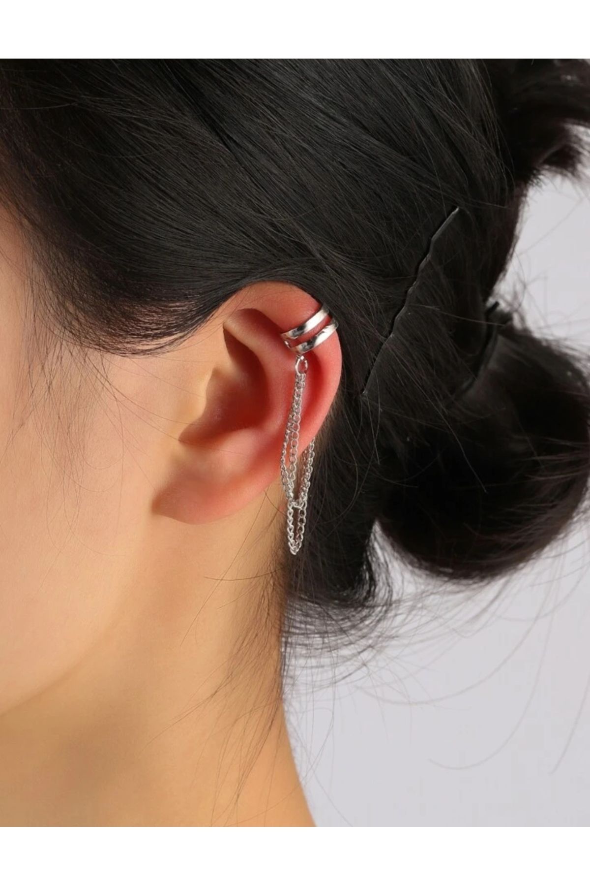TakıConcept Deliksiz Kıkırdak Küpe, Ear Cuff Kadın Küpe