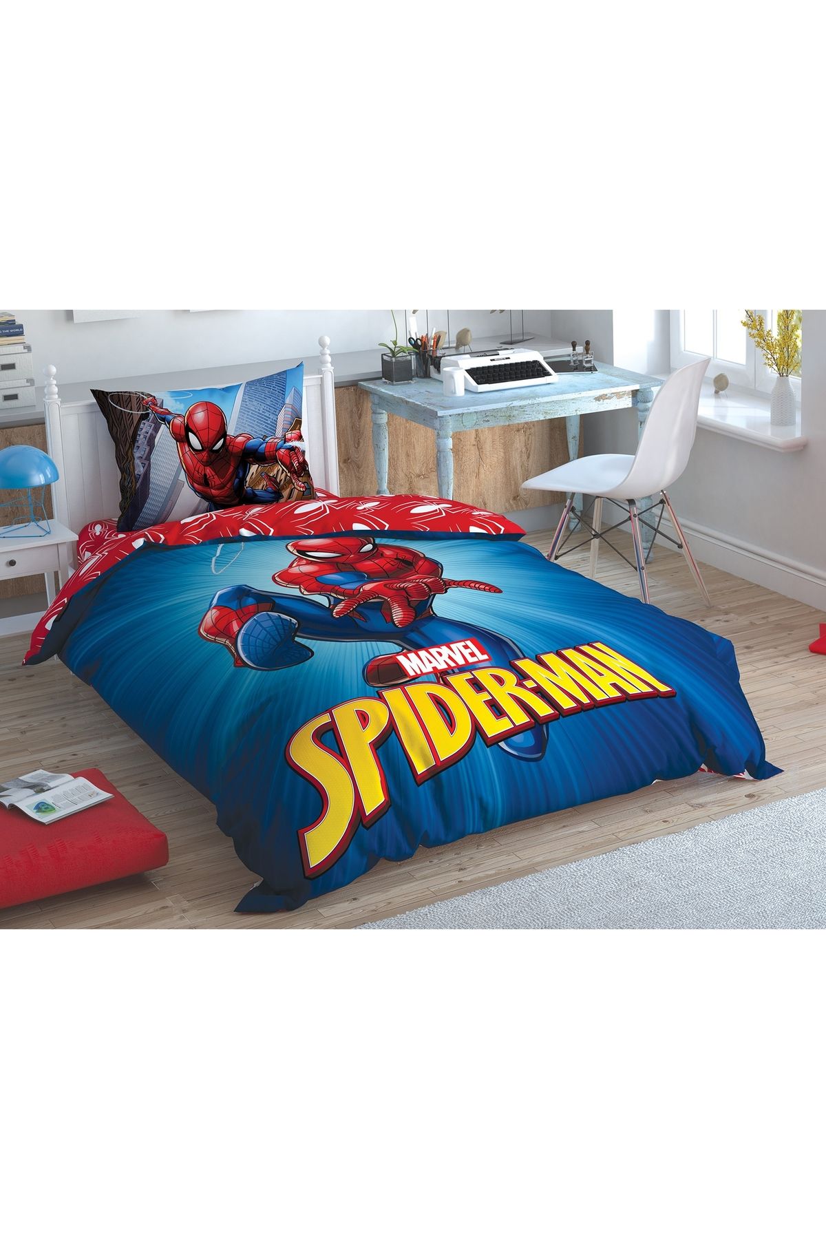 Taç Spiderman Time To Move Pamuk Lisanslı Nevresim Takımı
