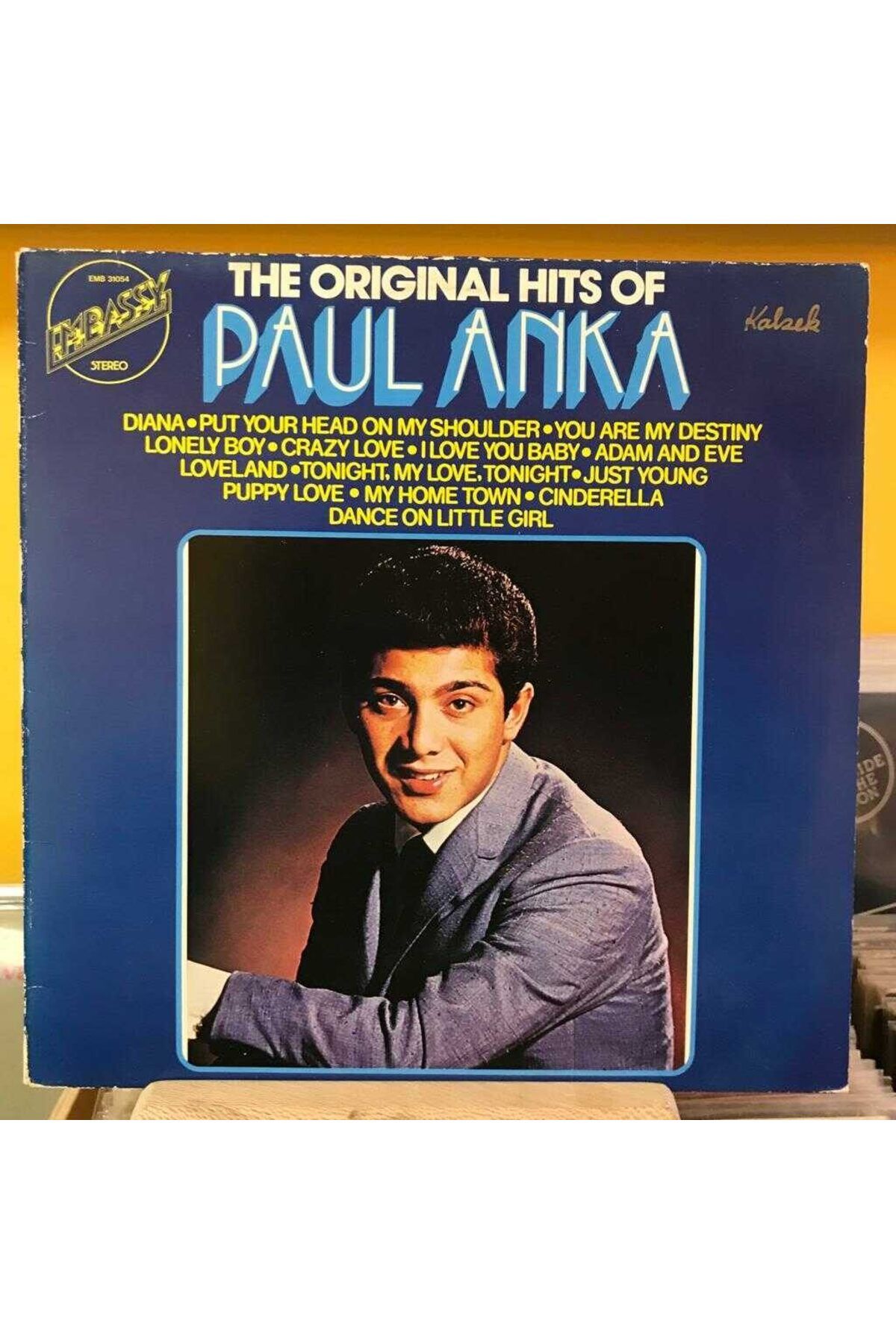 ALP PLAK Paul Anka – The Original Hits Of Paul Anka - Plak LP