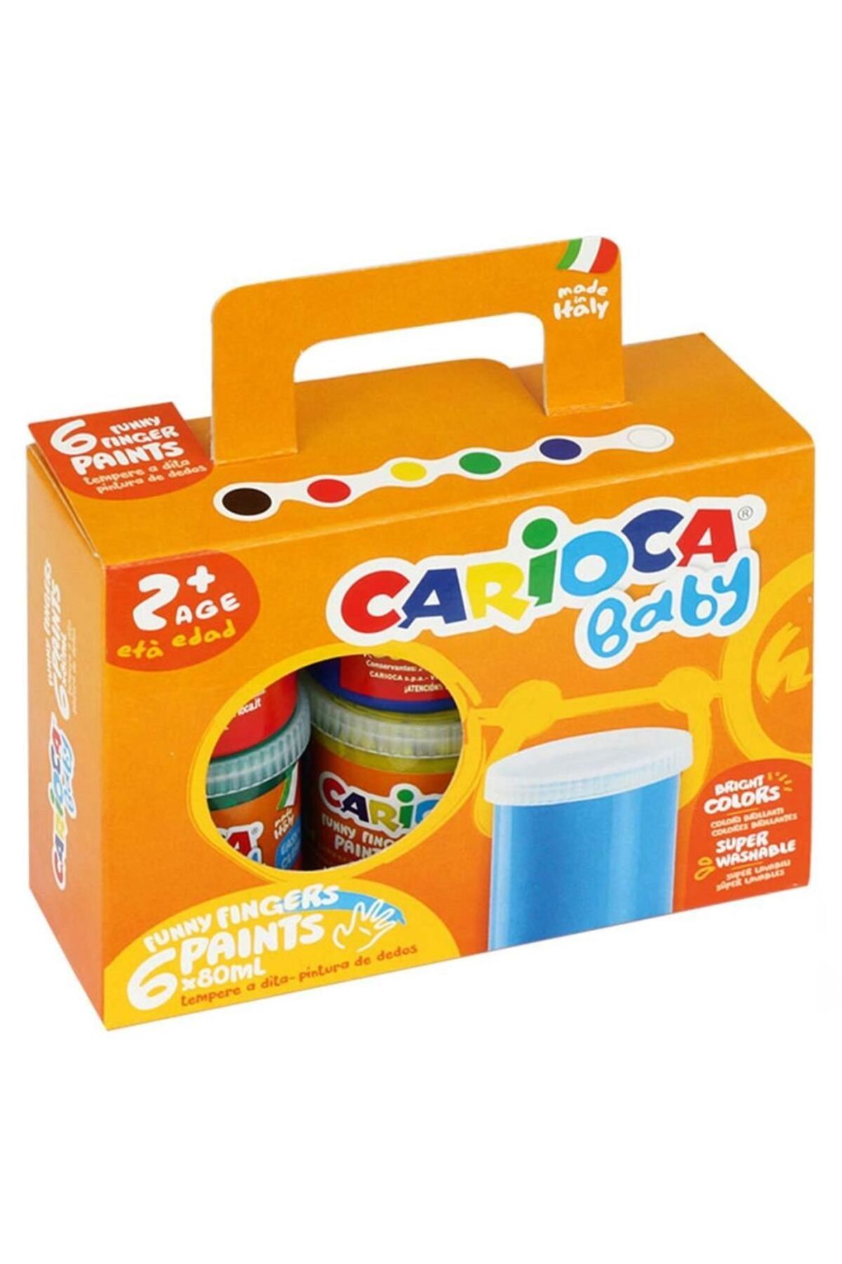 Genel Markalar Nessiworld Carioca Yıkanabilir Parmak Boyası 6 Renk