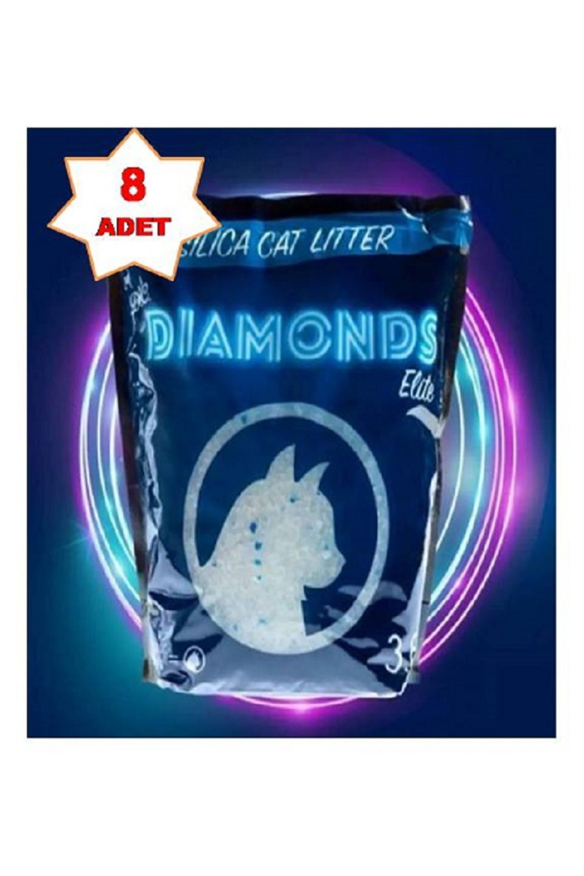 Diamonds Crystal Litter Silica Kedi Kumu 3.8 lt x 8 Adet