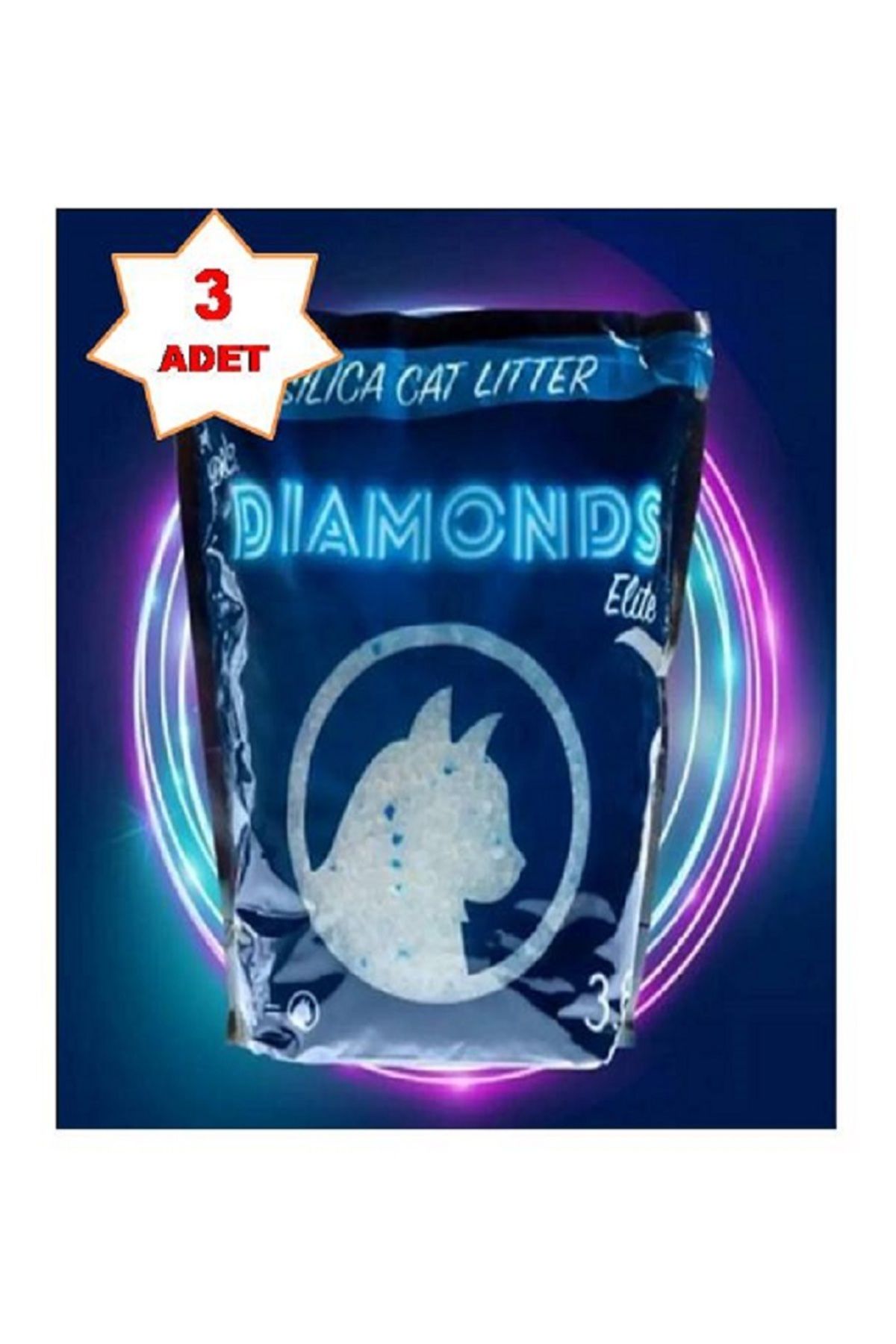 Diamonds Crystal Litter Silica Kedi Kumu 3.8 Lt x 3 Adet