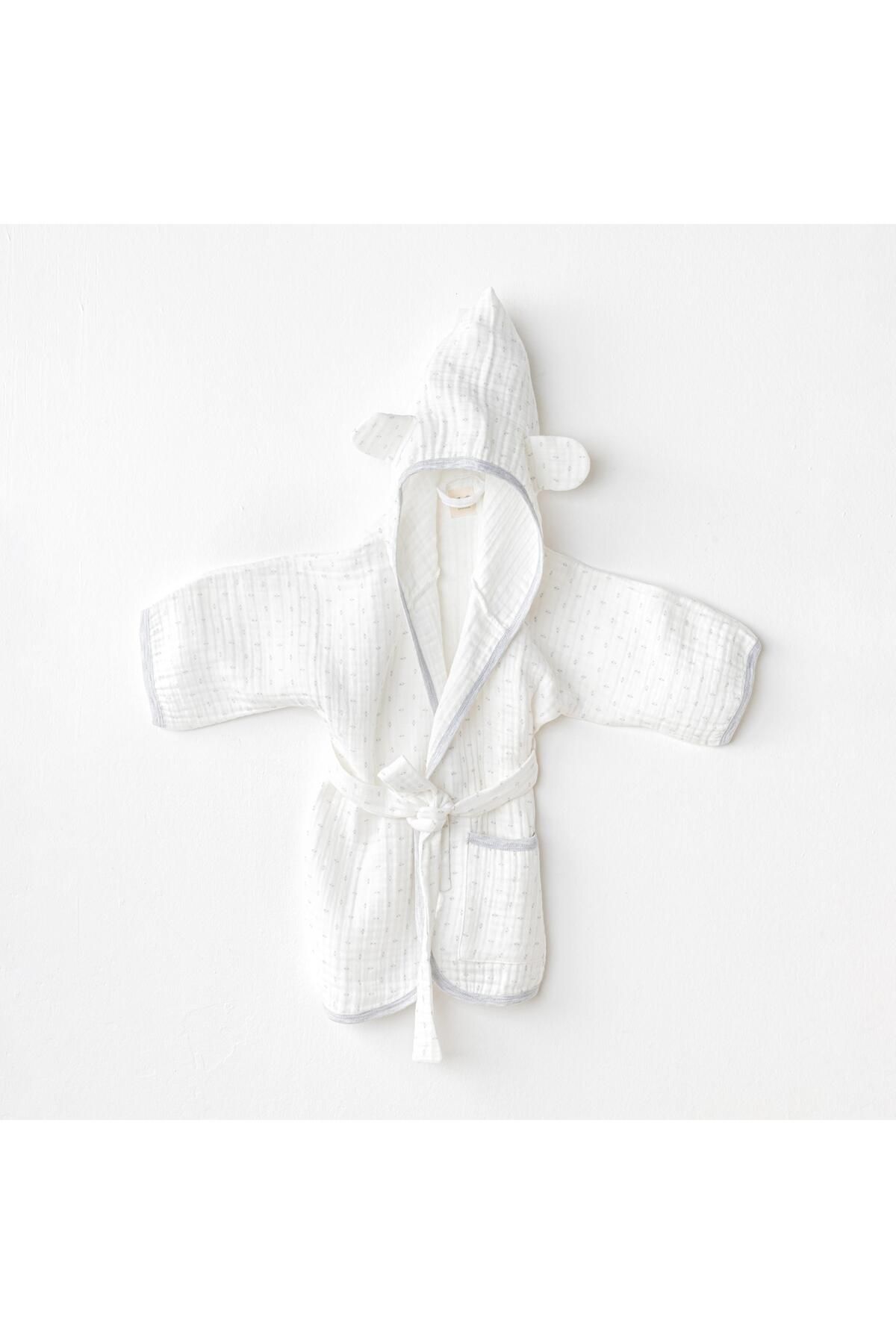 Andy Wawa Ac24723 Bathrobe Wawa Boys Bebek Bornoz White