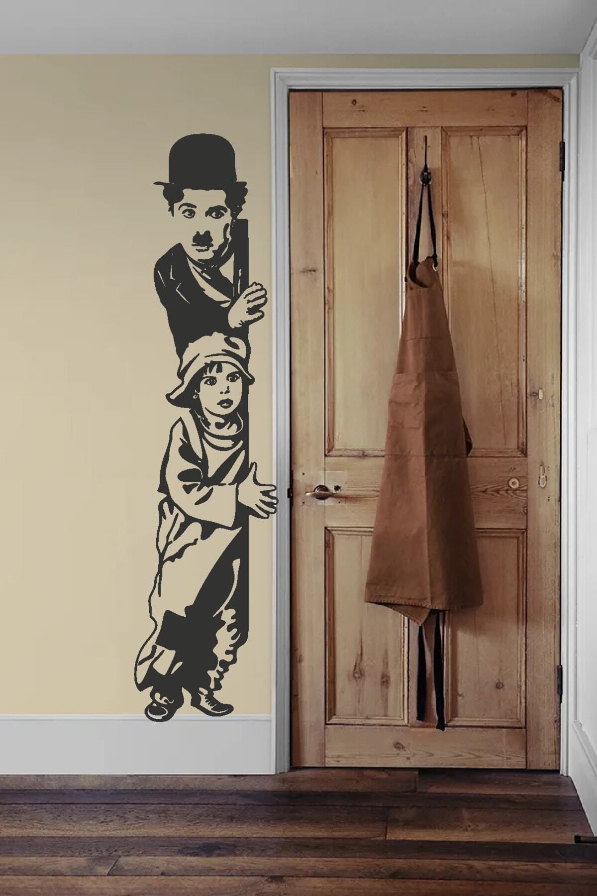 efekt reklam Charlie Chapline Dekoratif Duvar Kağıdı Siyah Mutfak-salon Kapı Balkon Yapışkanlı Duvar Stickerı