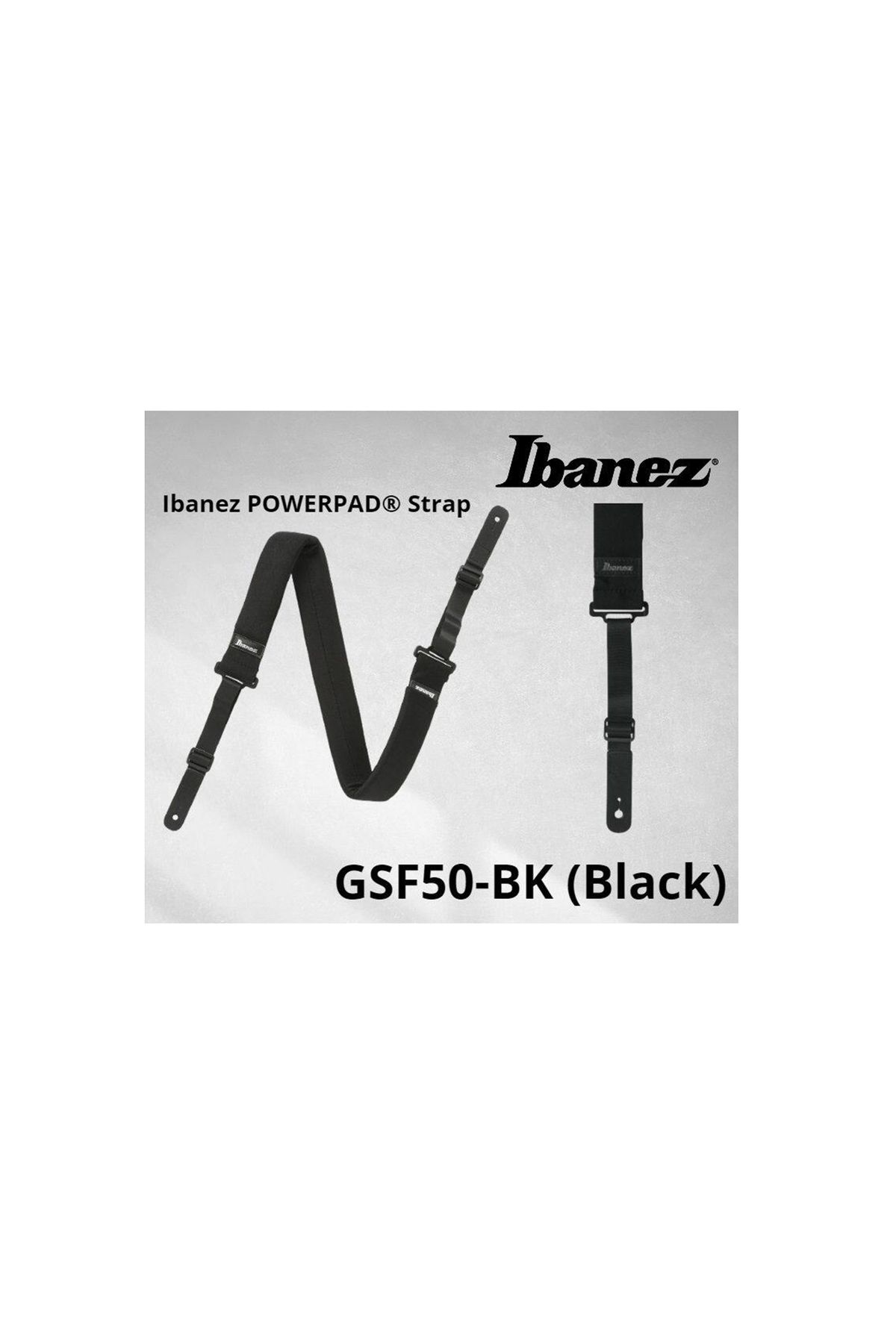 Ibanez Gsf50-bk Powerpad Strap Black Gitar Askısı