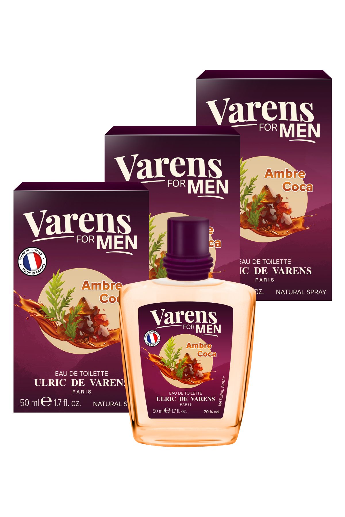 Ulric De Varens Varens For Men Ambre Coca 3'lü Set (3X50ML EDT) Erkek Parfüm