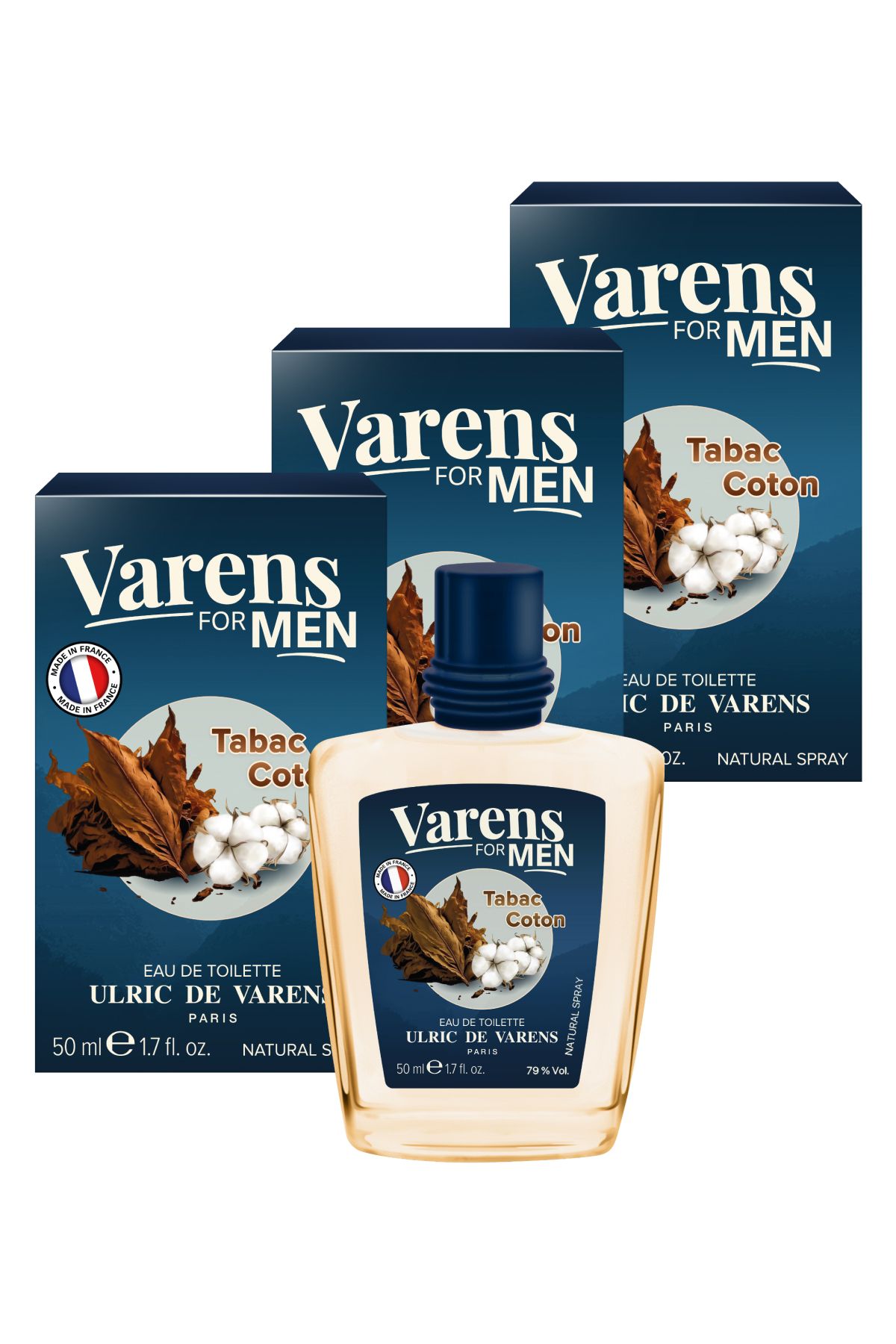 Ulric De Varens Varens For Men Tabac Coton 3'lü Set (3X50ML EDT) Erkek Parfüm