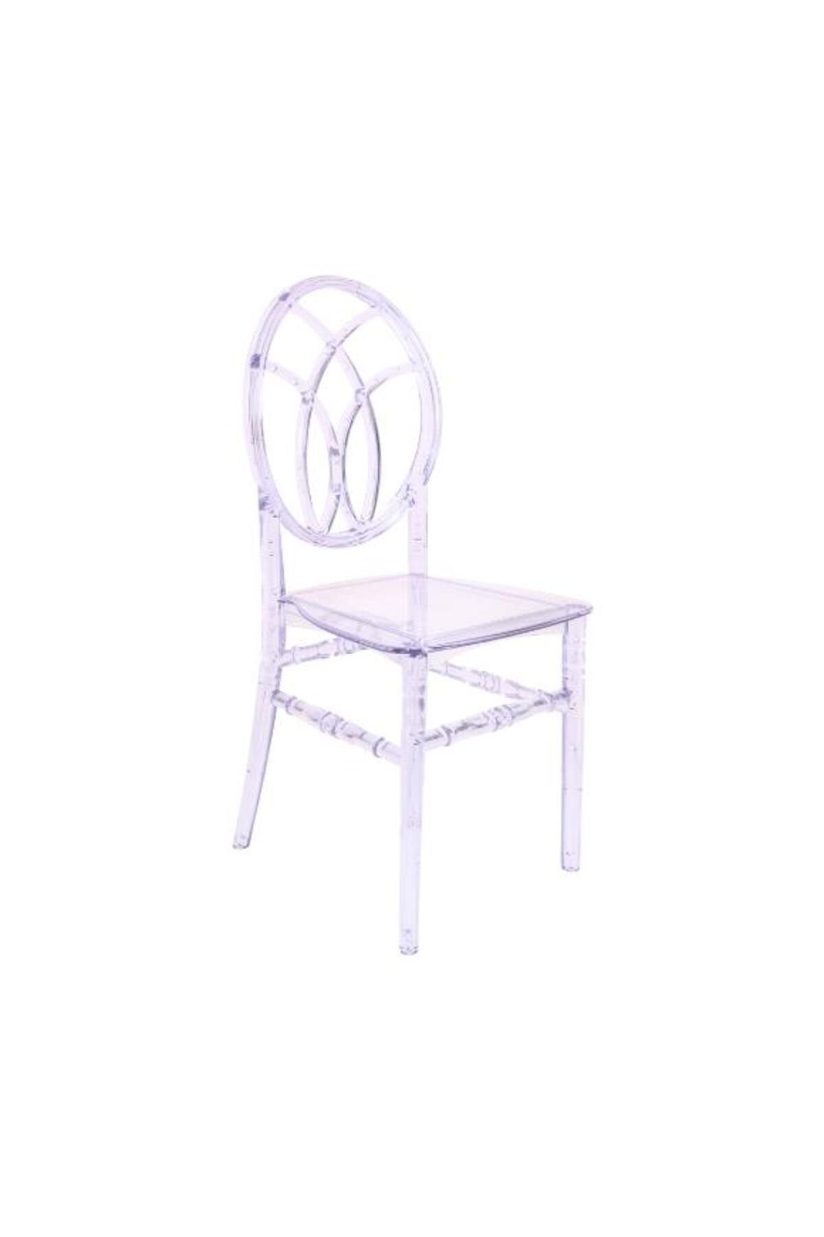 Mandella Karmen Şeffaf Kırılmaya Dayanıklı Sandalye Model 11 (2 Adet)