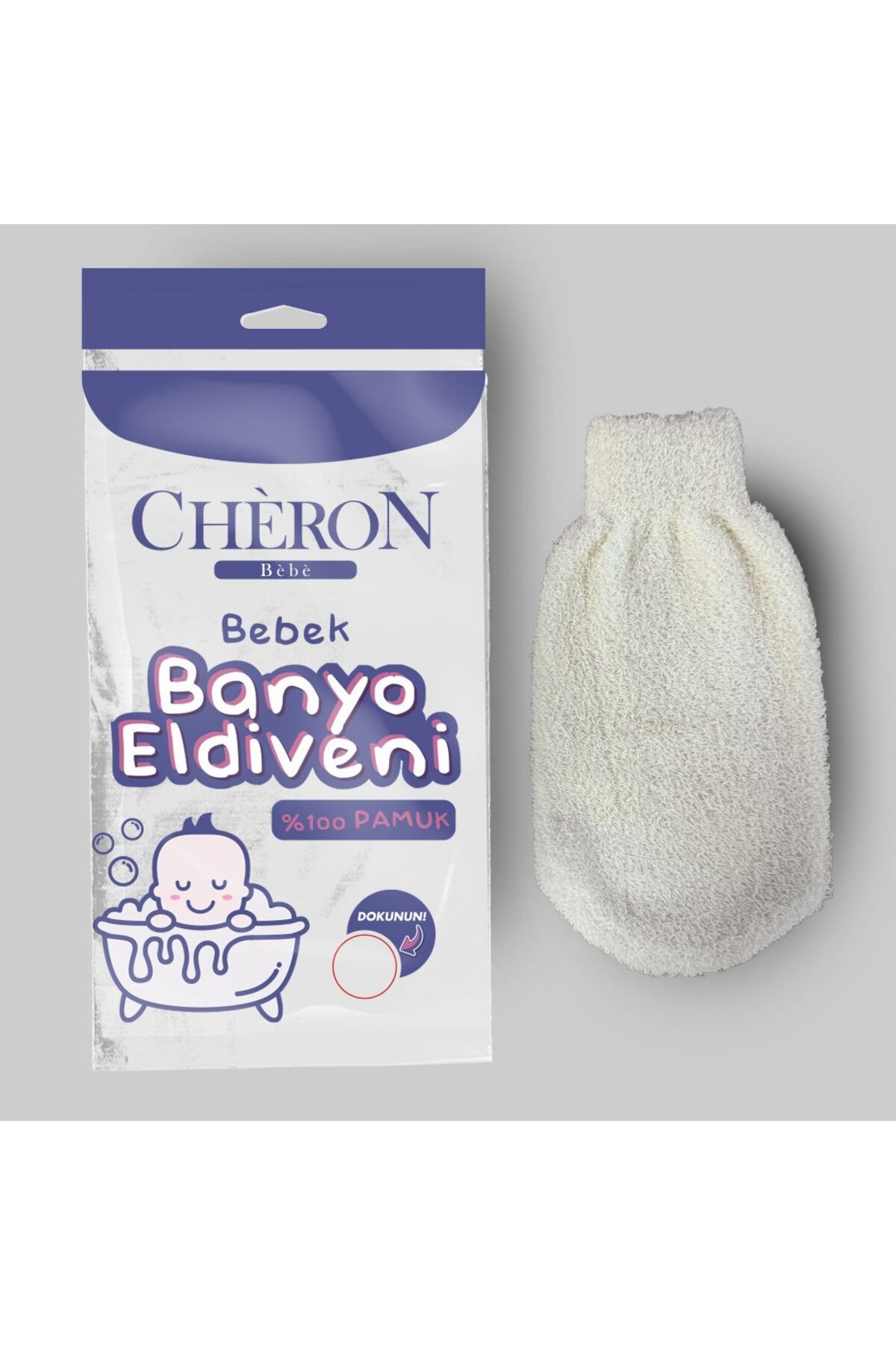 Cheron Chéron %100 Pamuk Bebek Banyo Eldiveni