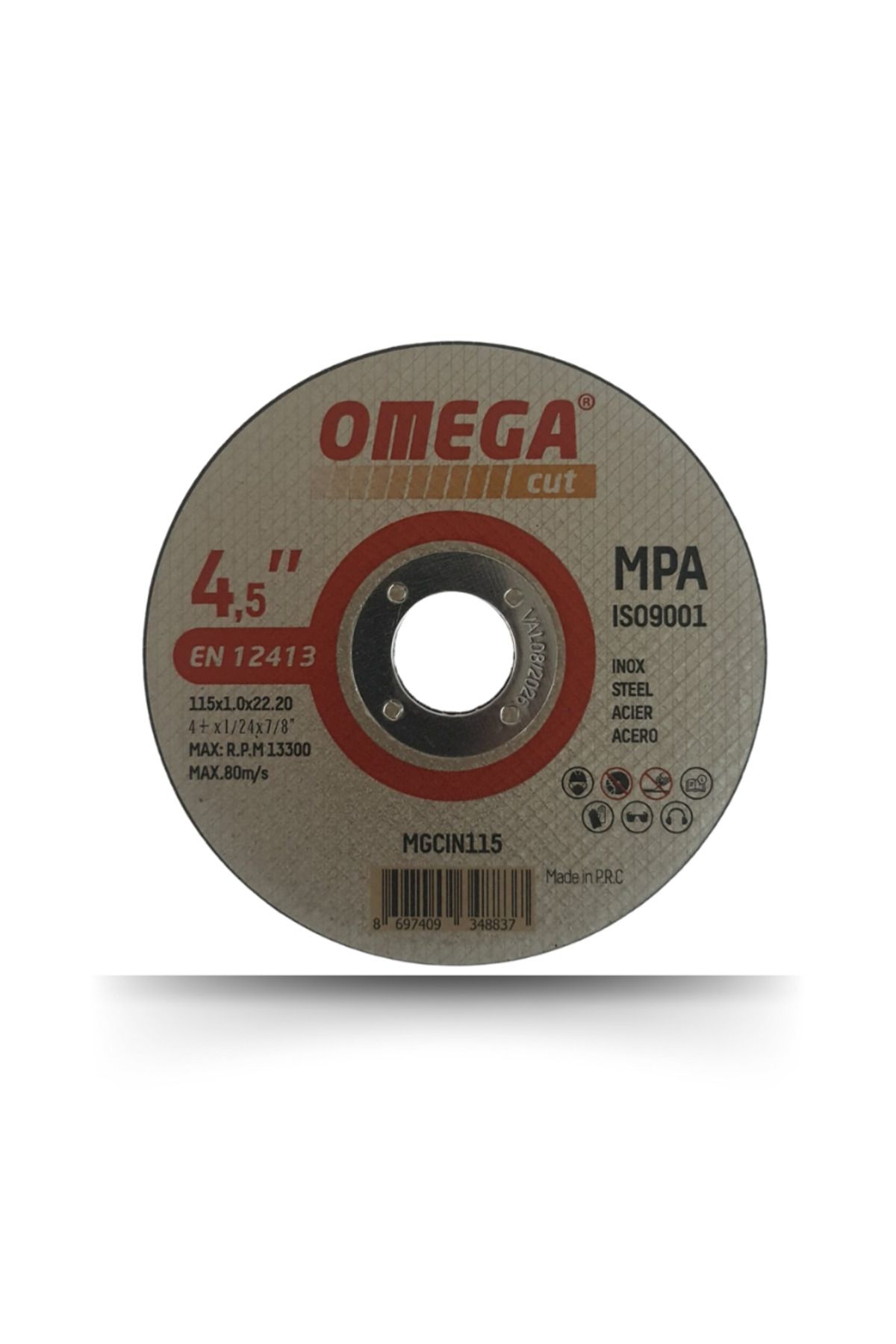 Omega Metal Kesici Taş 115X1 Inox Kesme Taşı (100 Adet)