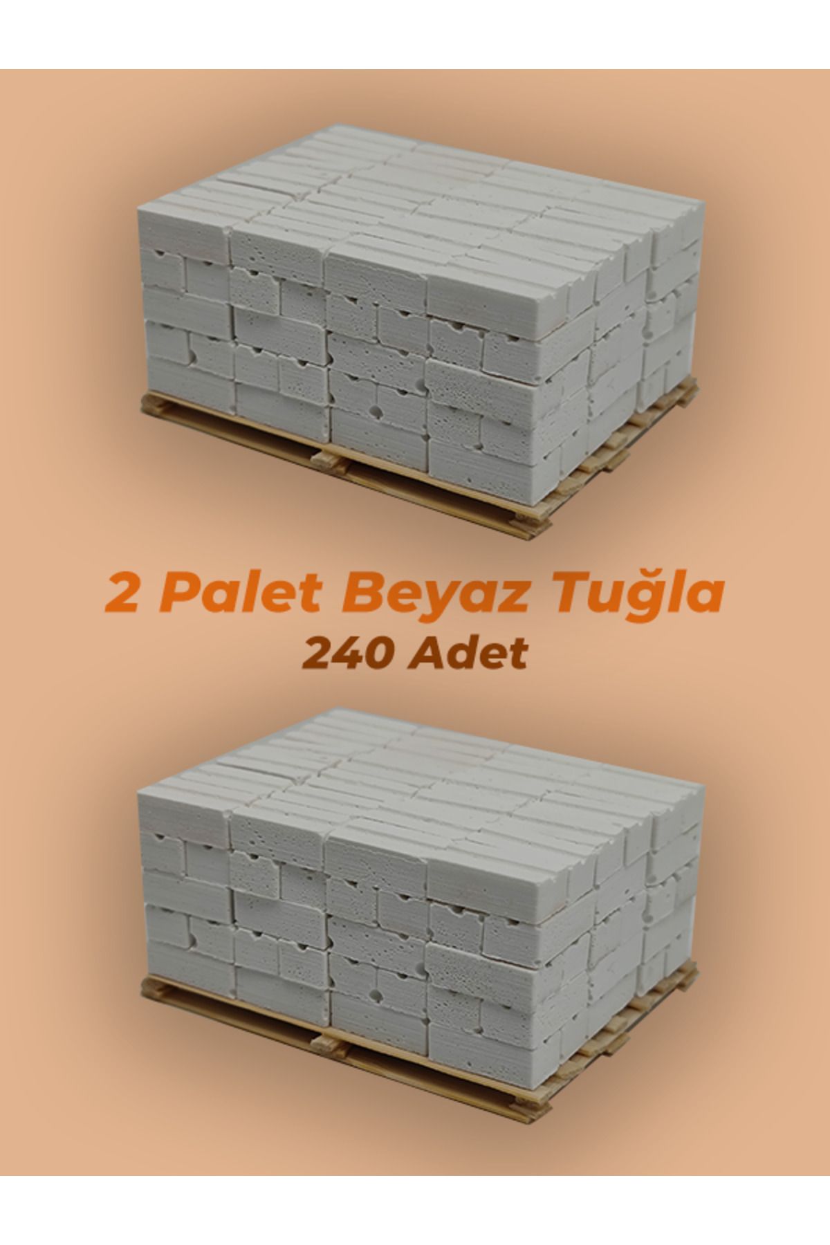 Tshigo Minyatür Beyaz Tuğla ( Boyamaya Uygun ) 240 Adet