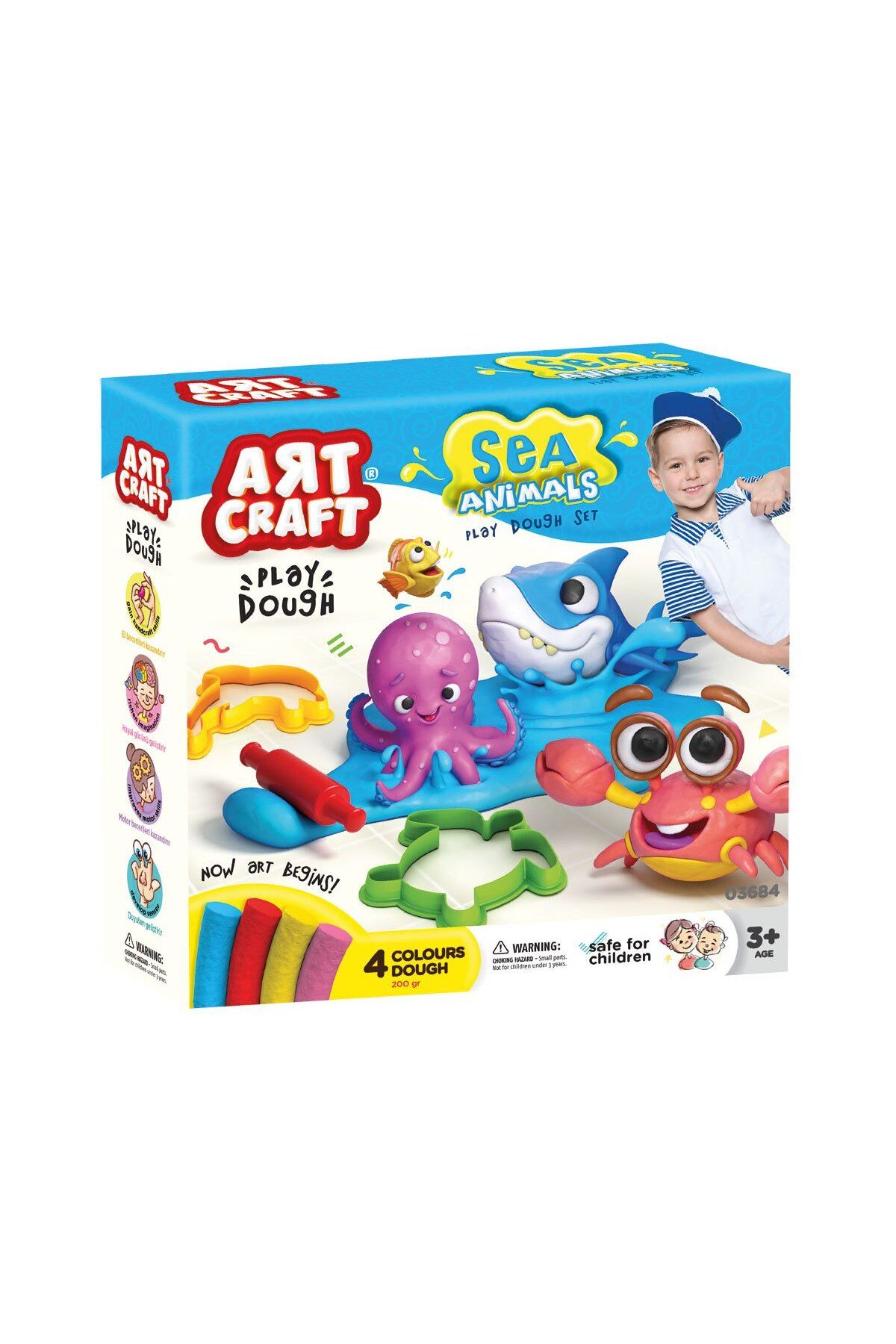 Fen Toys FABBATOYS Art Craft Deniz Hayvanları Hamur Set 200 gr