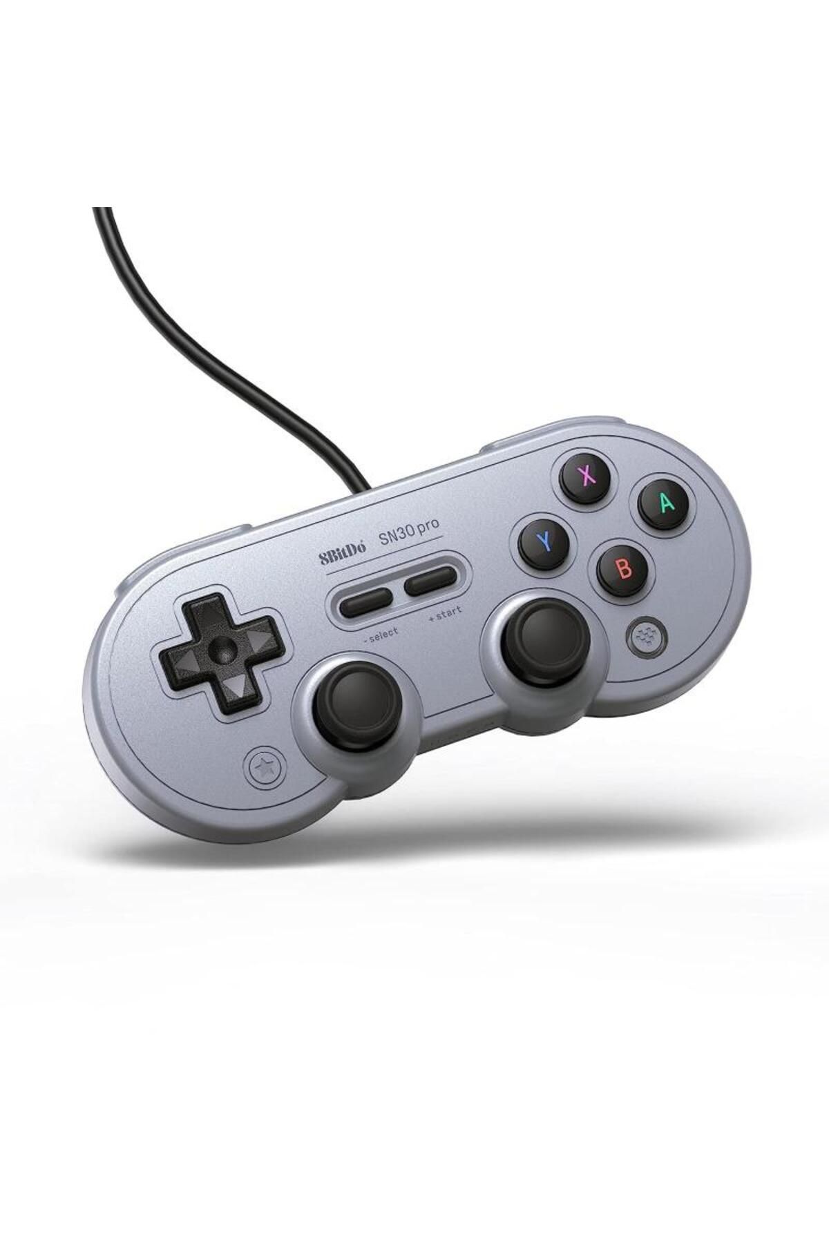 8Bitdo Sn30 Pro USB Kablolu Oyun Kolu Gamepad For Switch, Windows & Raspberry Pi (Gri Edition)