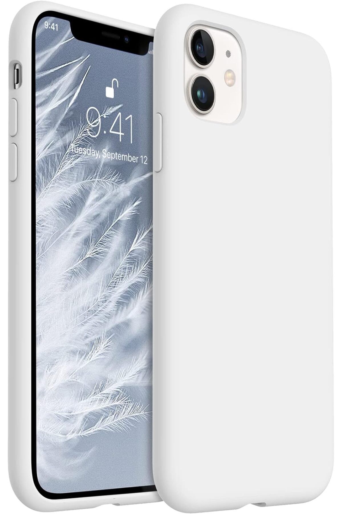 Vision Apple iPhone 11 Lansman Kılıf,Kadife İç Doku, Soft Yumuşak Liquid Silikon