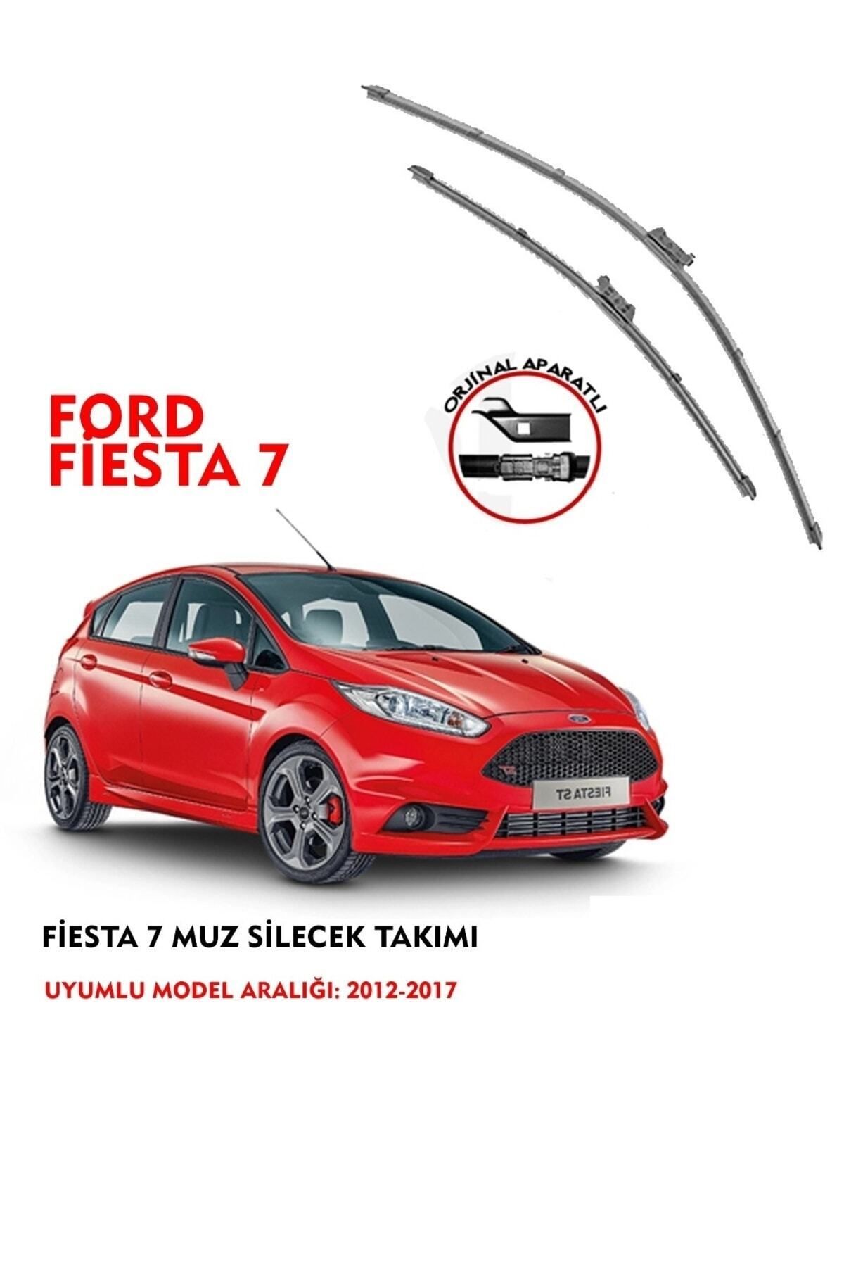 KRUGER Ford Fiesta Ön Cam Muz Silecek Seti 1.4 1.5 1.6 1.25 1.0 Motor Araca Özel Aparat 2012-2017