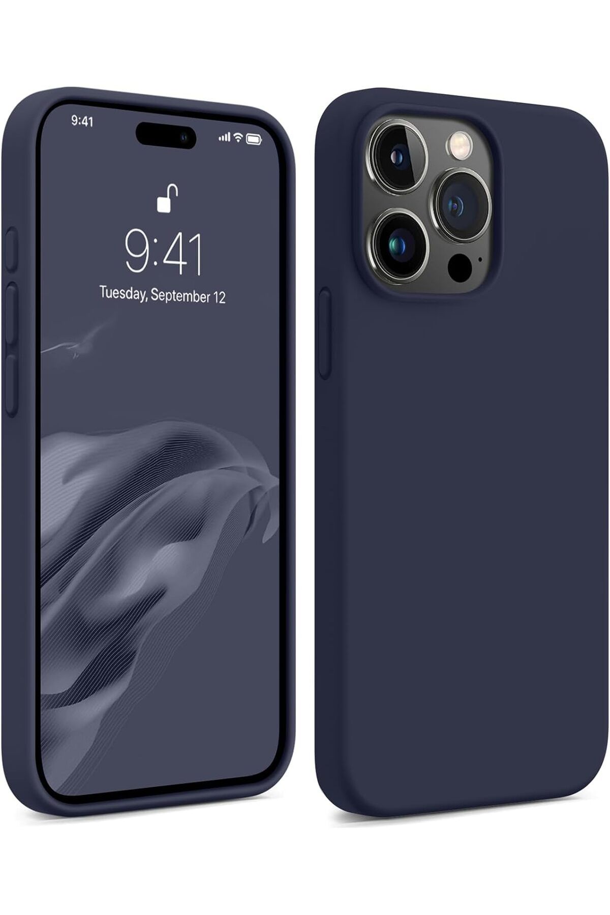 Vision Apple Iphone 15 Pro Max Lansman Kılıf, Kadife I?ç Doku, Soft Yumuşak Liquid Silikon Kılıf