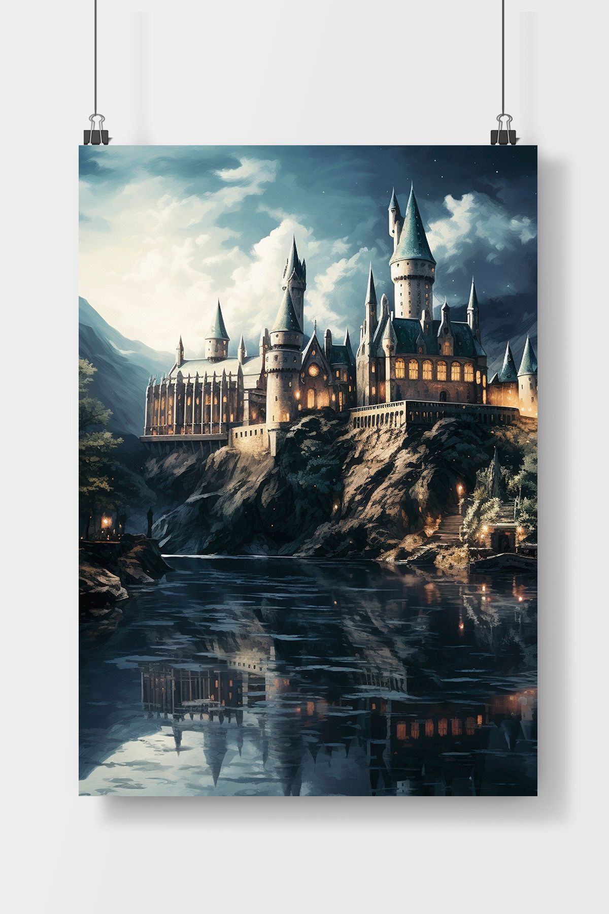 TREND Harry Potter, Hogwarts Kalesi Film Poster Çerçevesiz Parlak Fotoğraf Kağıdı