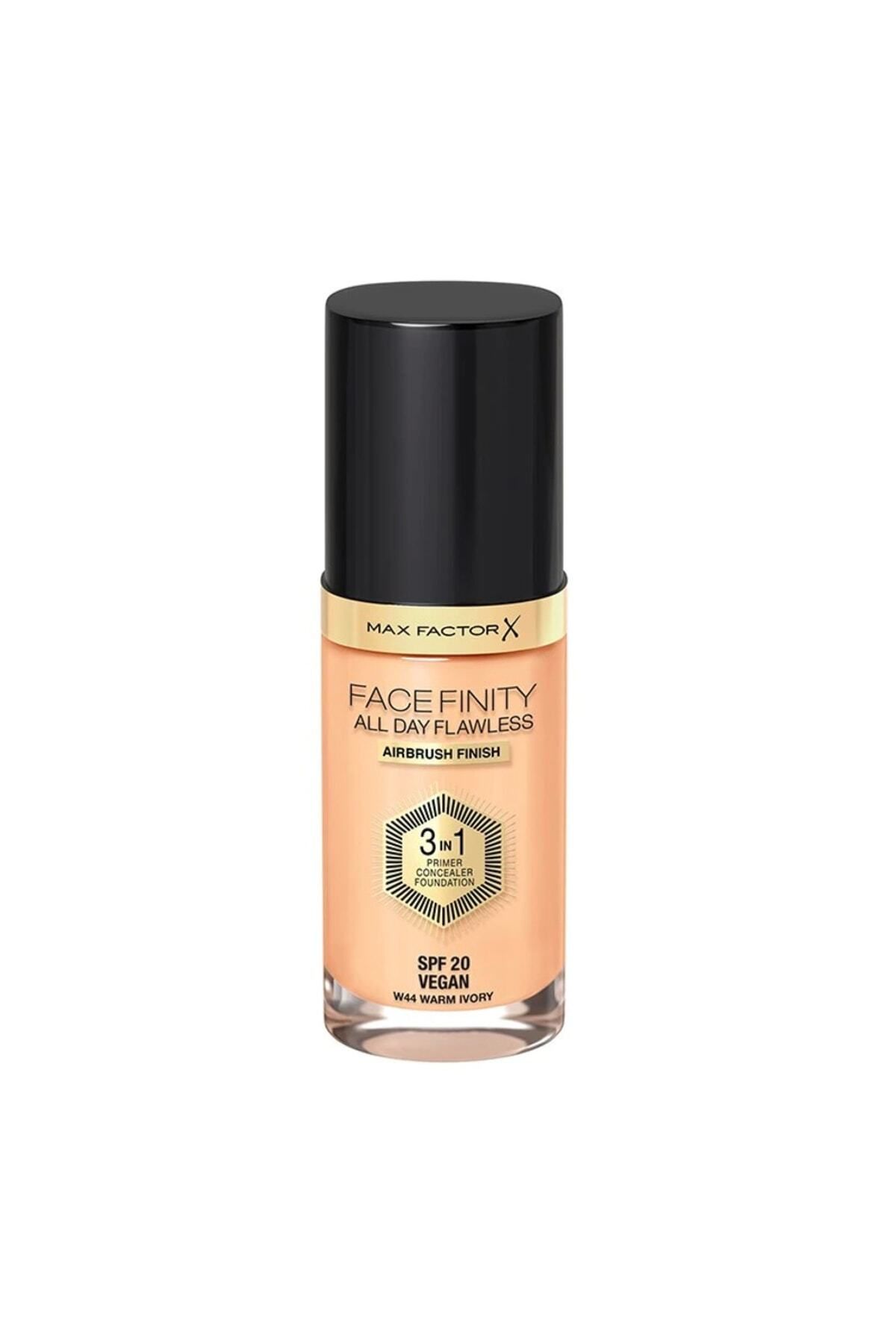 Max Factor Facefinity 3 in 1 High Coverage Foundation 44 Warm Ivory  208 Fondöten