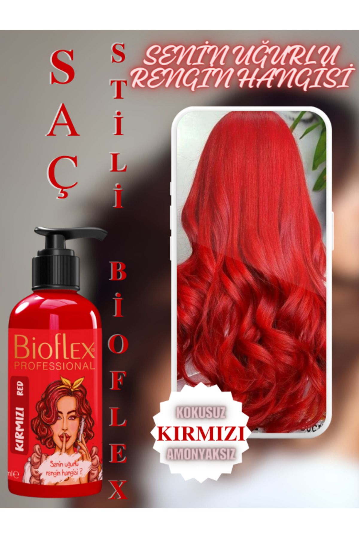 Bioflex Natural Hair Color Amonyaksız Kırmızı Saç Boyası