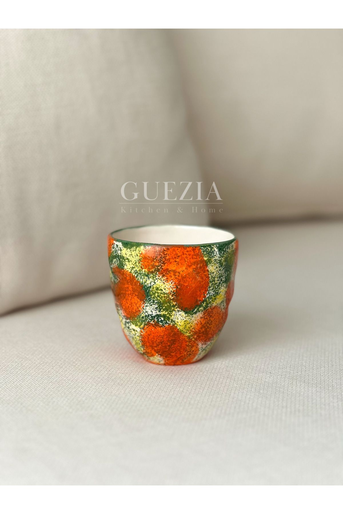 GUEZIA Modern Mug | El Yapımı Seramik Bardak Kupa | 250 ml | 1 Adet
