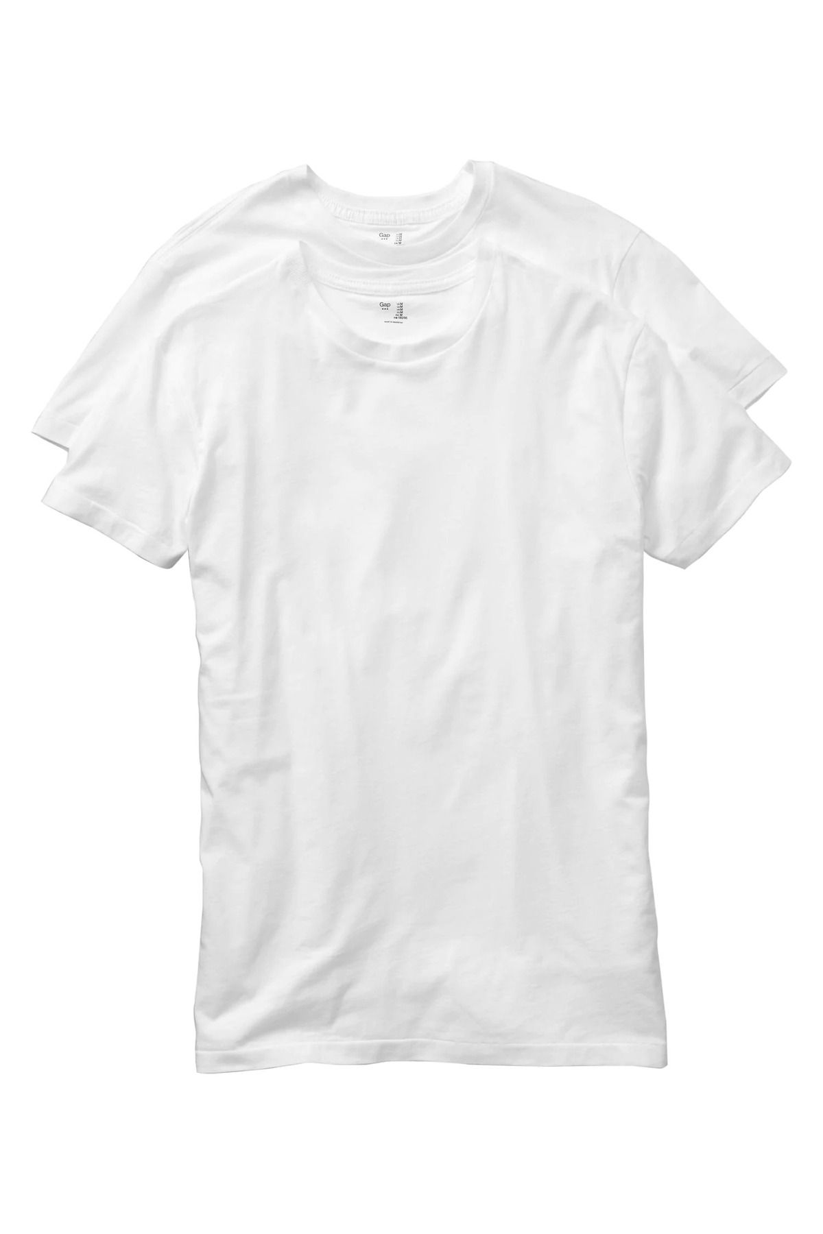 GAP Erkek Beyaz 2'li Yuvarlak Yaka T-shirt