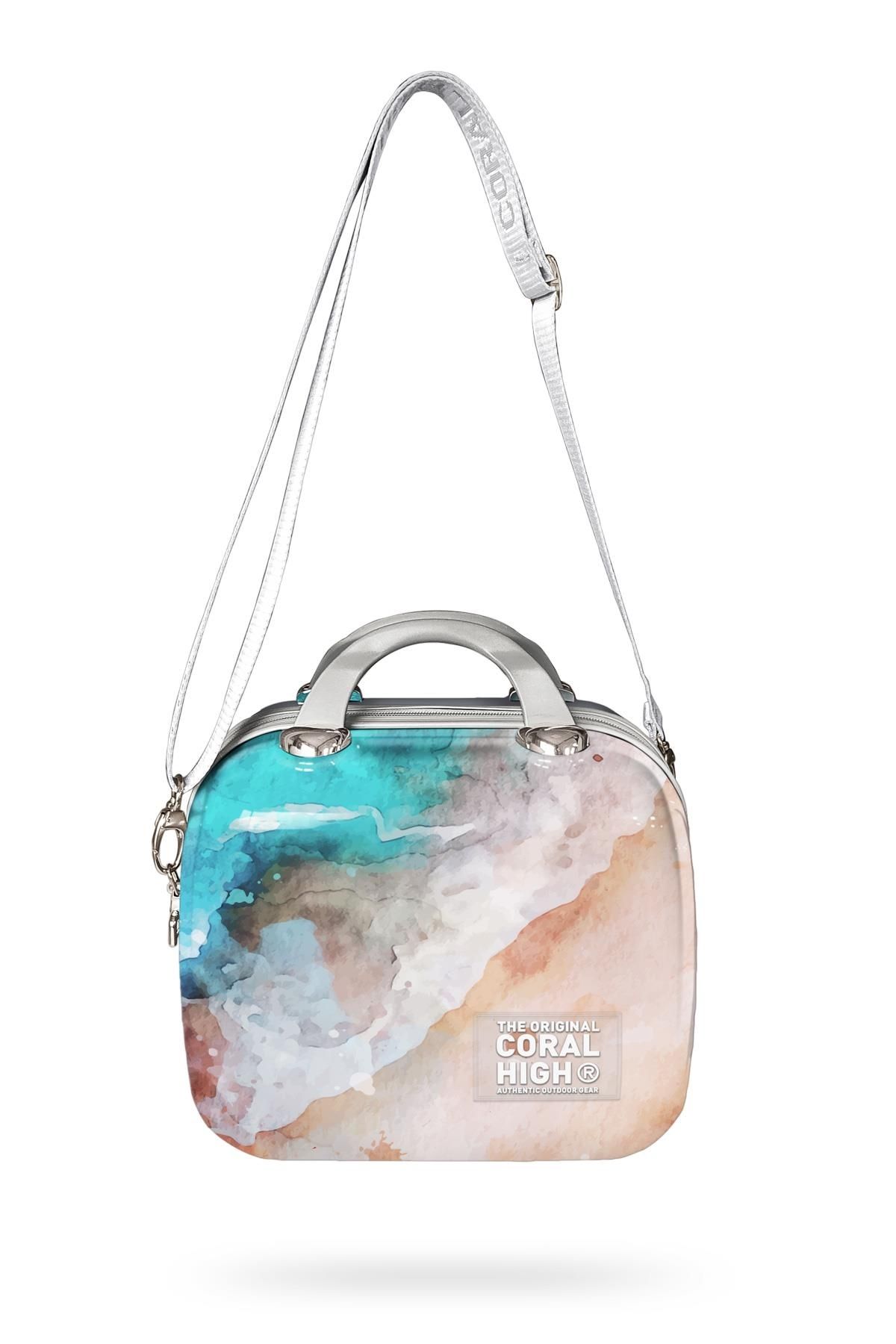 Coral High Renkli Desenli Omuz Askılı PC Makyaj Çantası 16814