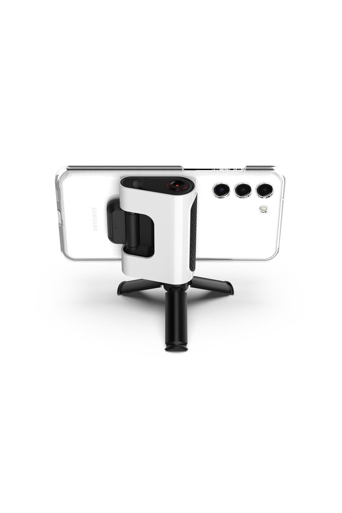 Samsung S23 Serisi Akıllı  Uyumlu Kılıf için Uzaktan Kumandalı Kamera Standı Beyaz