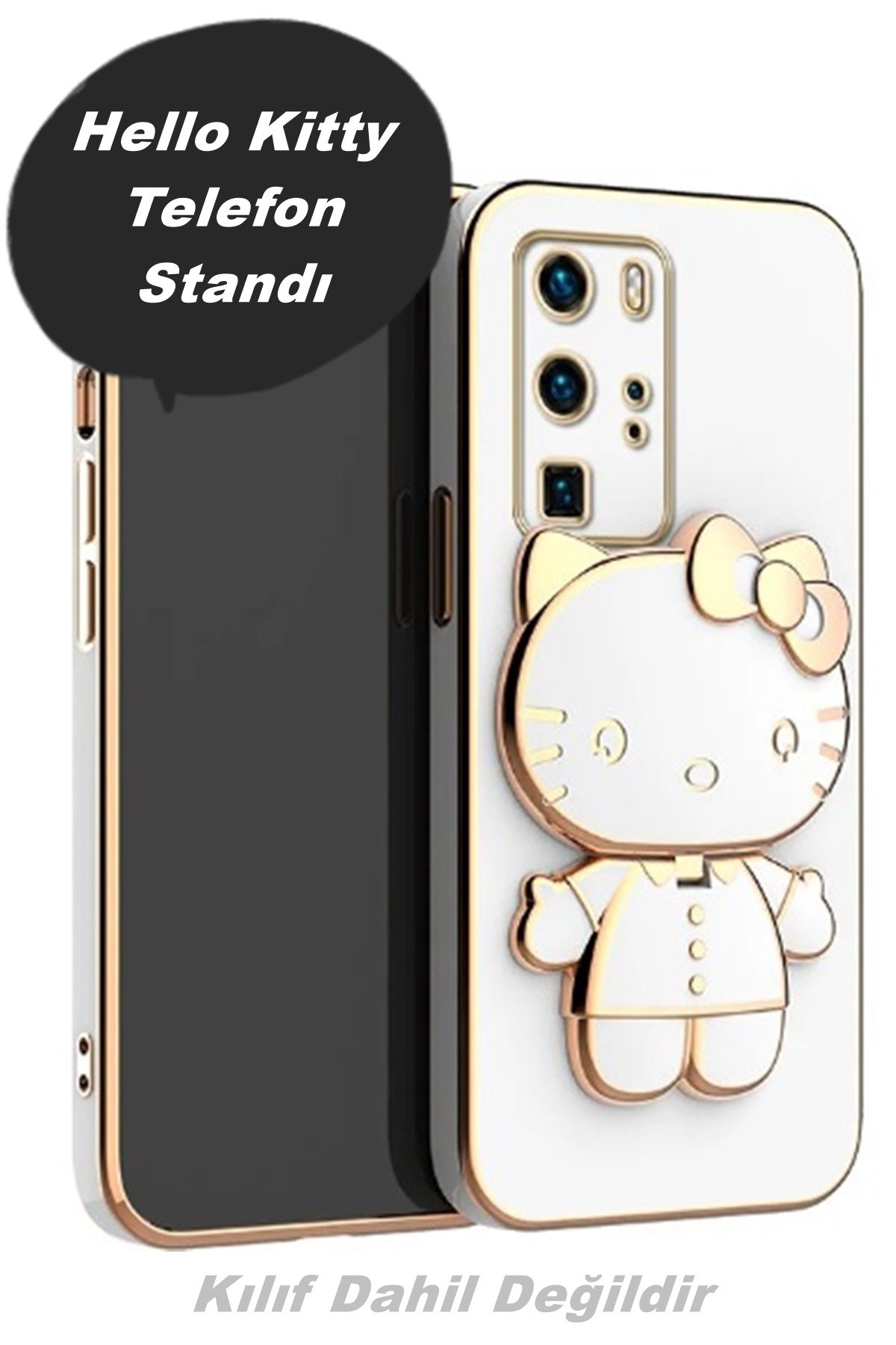 İndirimKap Hello Kitty Telefon Standı Aynalı  Yapışkanlı Telefon Kılıfına Yapıştırılır Kılıf Dahil Değildir