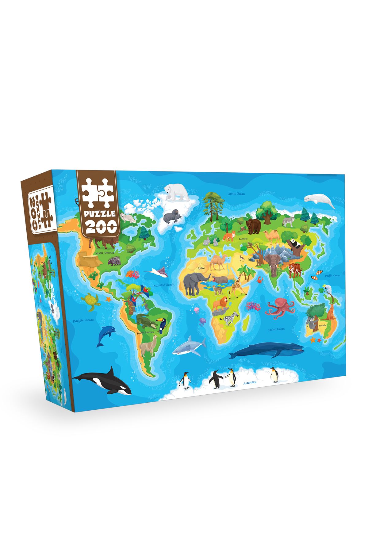 Neverland 200 PARÇA - ANIMAL WORLD MAP (HAYVAN DÜNYA HARİTASI)