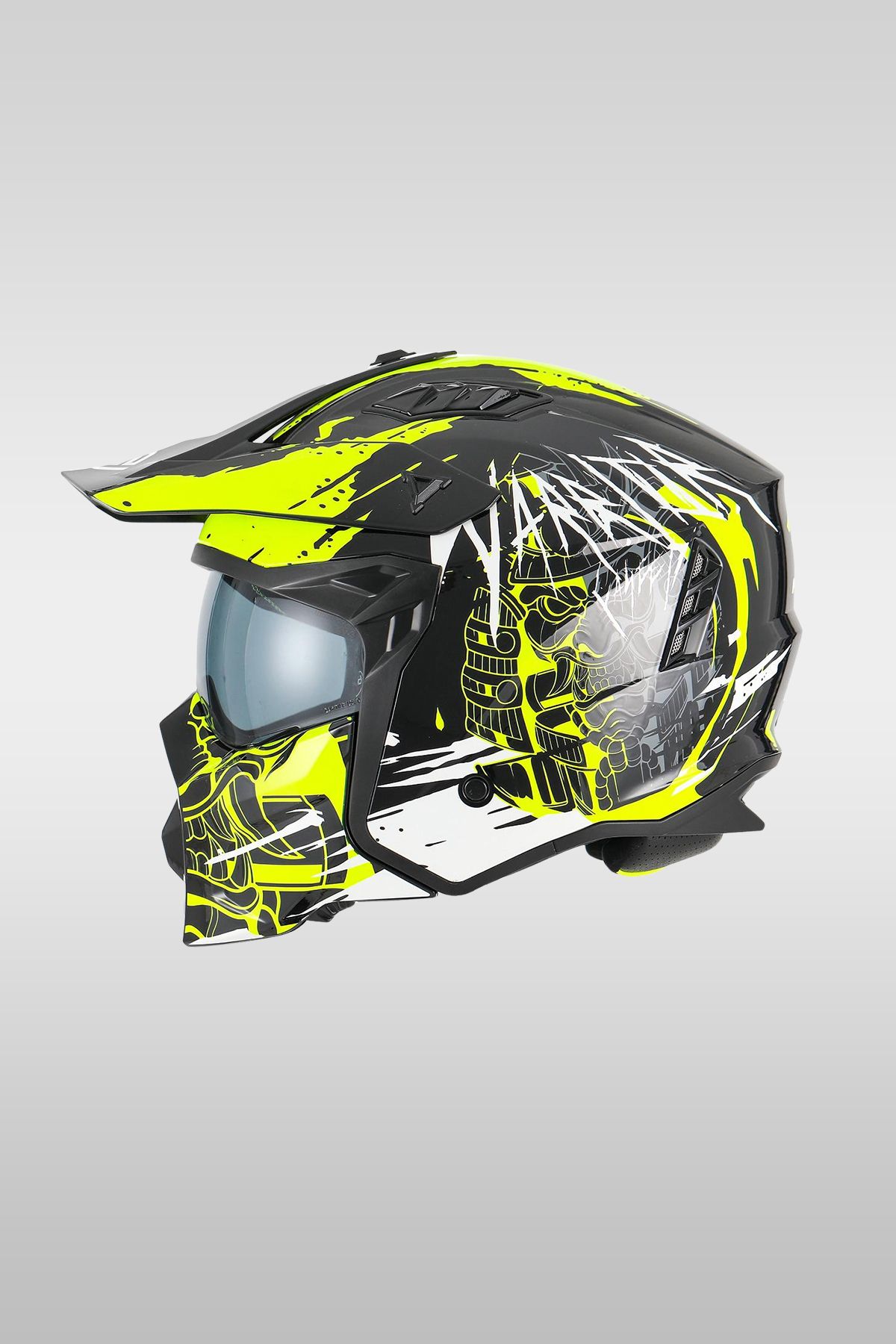 Sway Fi?bba Motors Sway X1-x Seul Matt Warrior Black Yellow White Moduler Motosiklet Kaskı