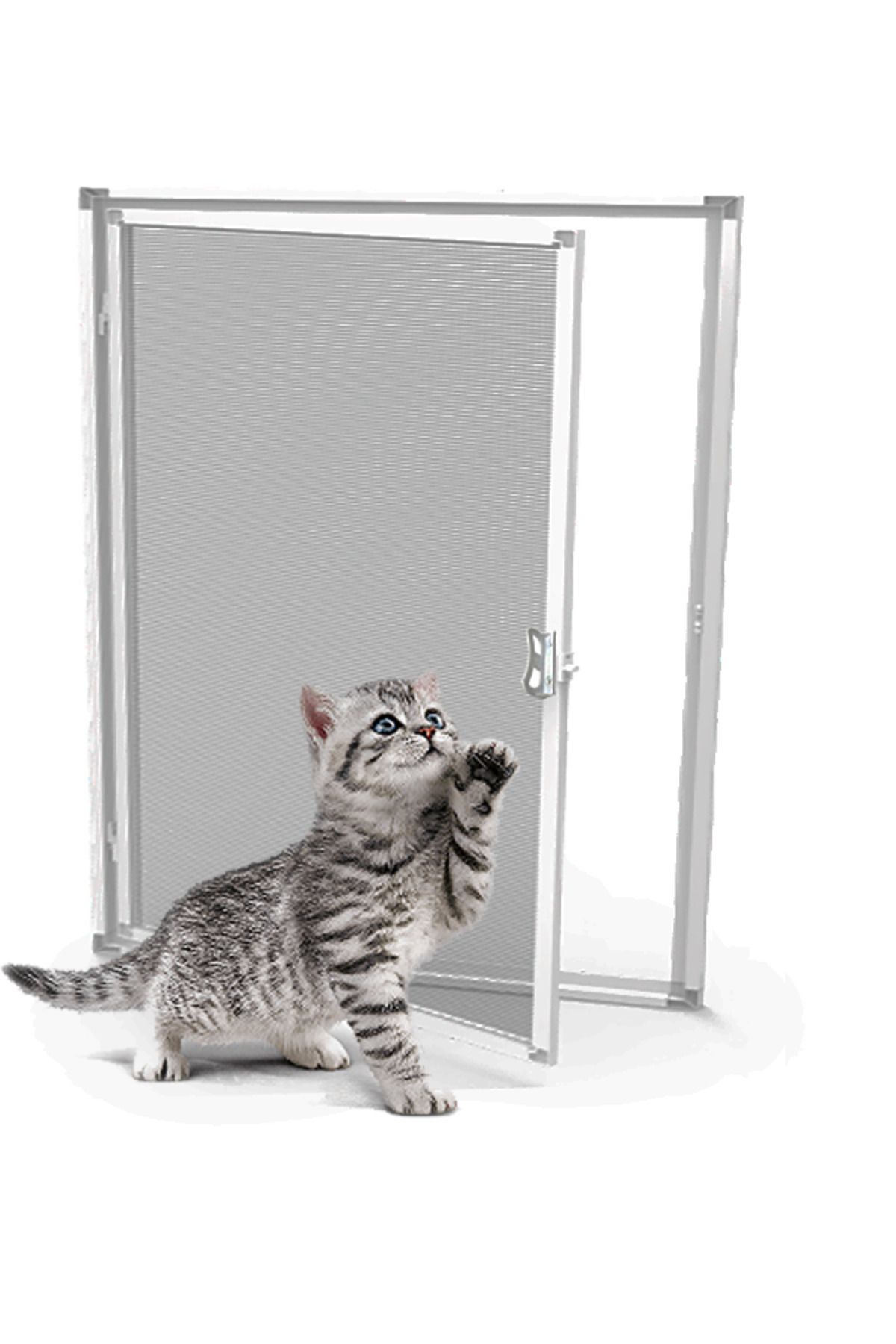 Kamataş Menteşeli Yırtılmaz Pencere Kedi Sinekliği (PET TÜL) Beyaz 70x130 Cm. Özel Ölçü Verebilirsiniz.