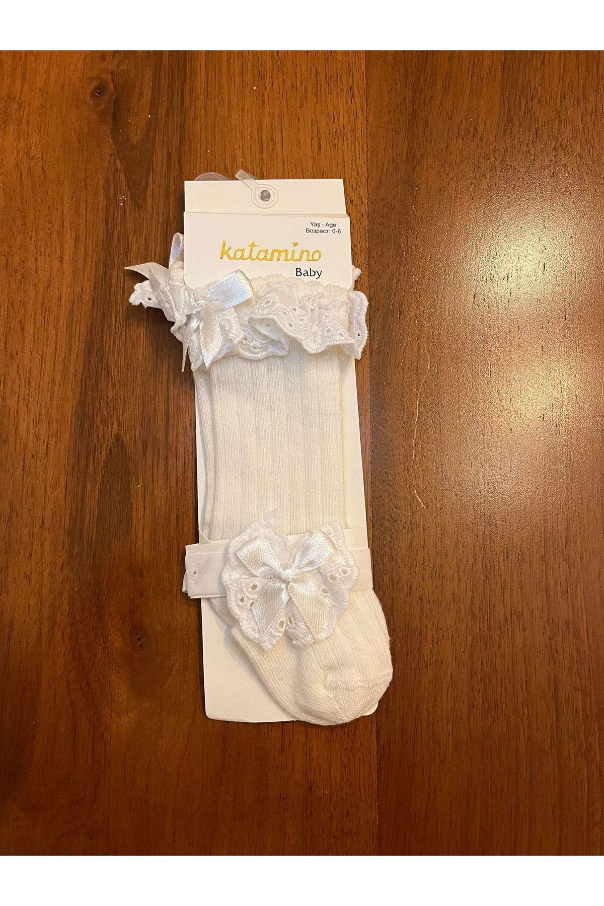 Katamino kız bebek dizaltı çorap bandana aksesuarlı 2 parça ürün