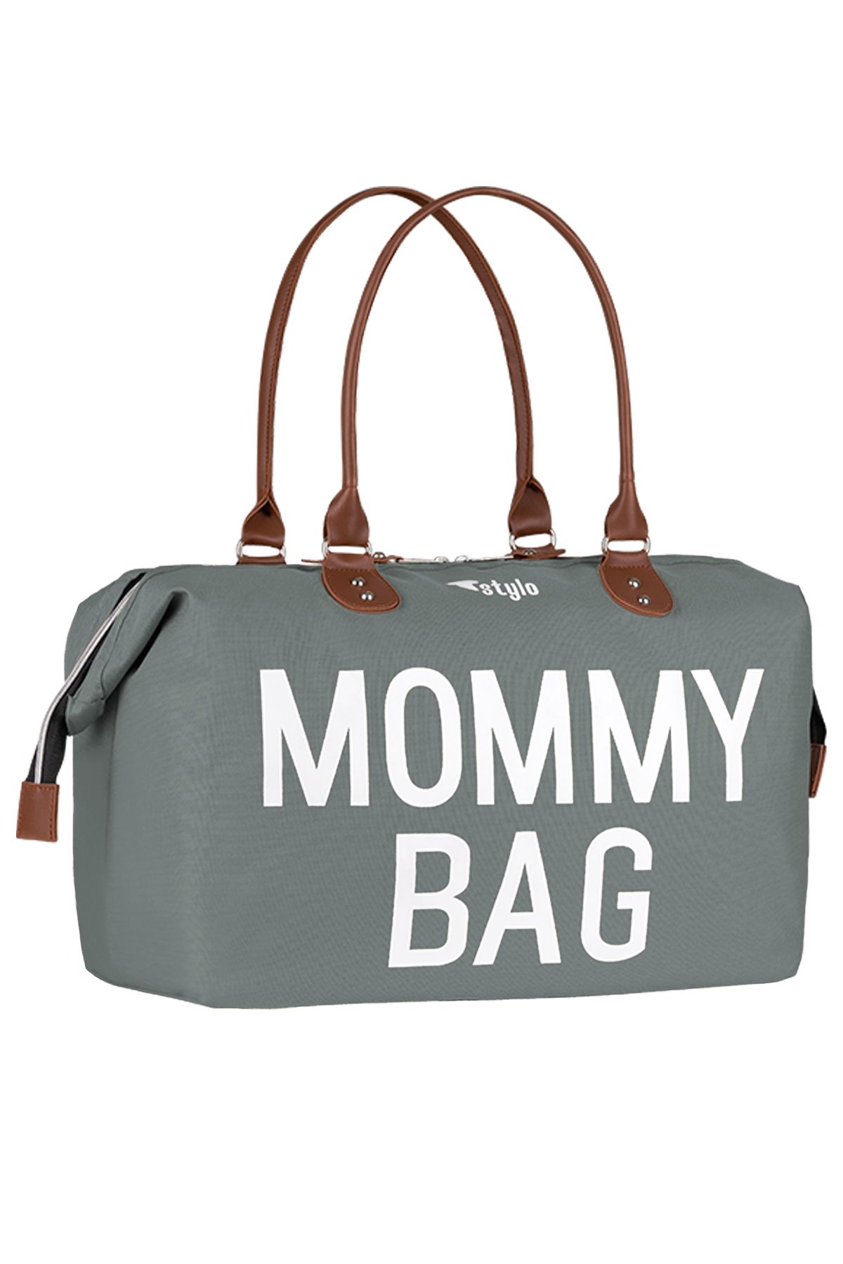 Stylo Mommy Bag Usa Anne Bebek Bakım Ve Kadın Çantası-gri