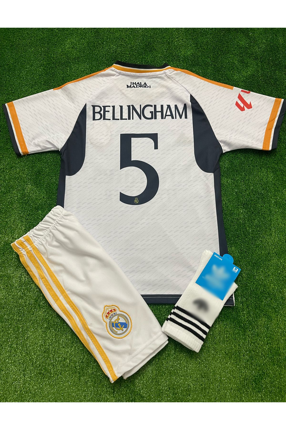 SPORTBACK Real Madrid 2023/2024 Yeni Sezon Jude Bellingham Iç Saha Forması Şort Çorap Hediyeli