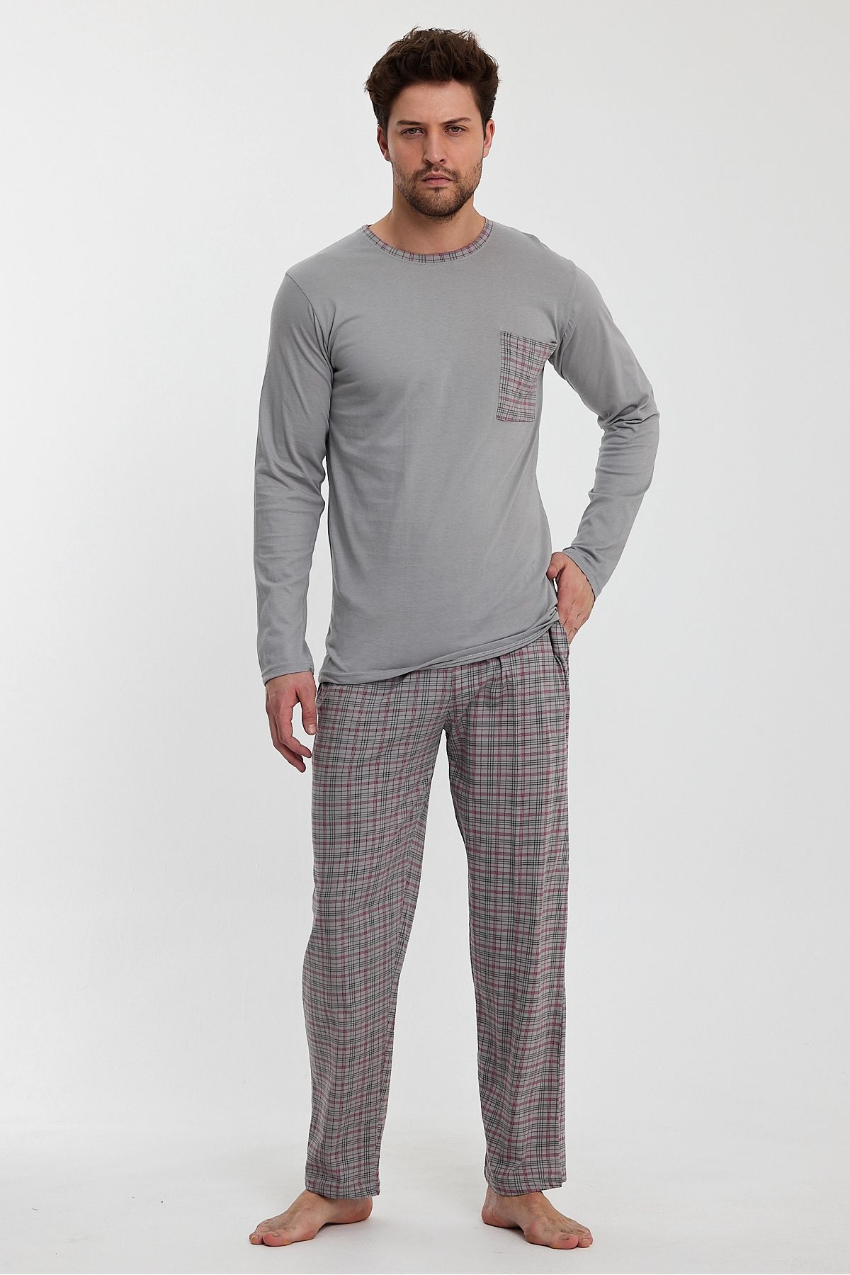 Lunaberry Erkek Pijama Takımı,cep Detaylı,100% Pamuk,çeyizlik, Tam Kesimdir 1 Beden Büyük Tercih Ediniz.