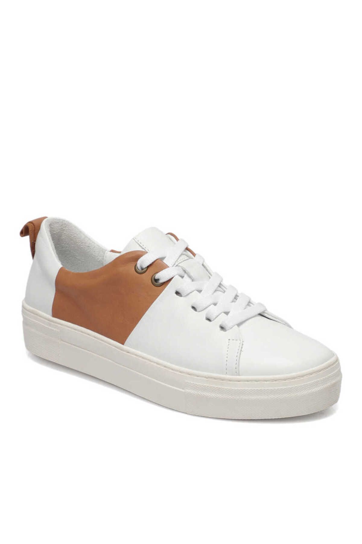 Tergan Beyaz Deri Kadın Sneaker - K23I1AY66659-L40