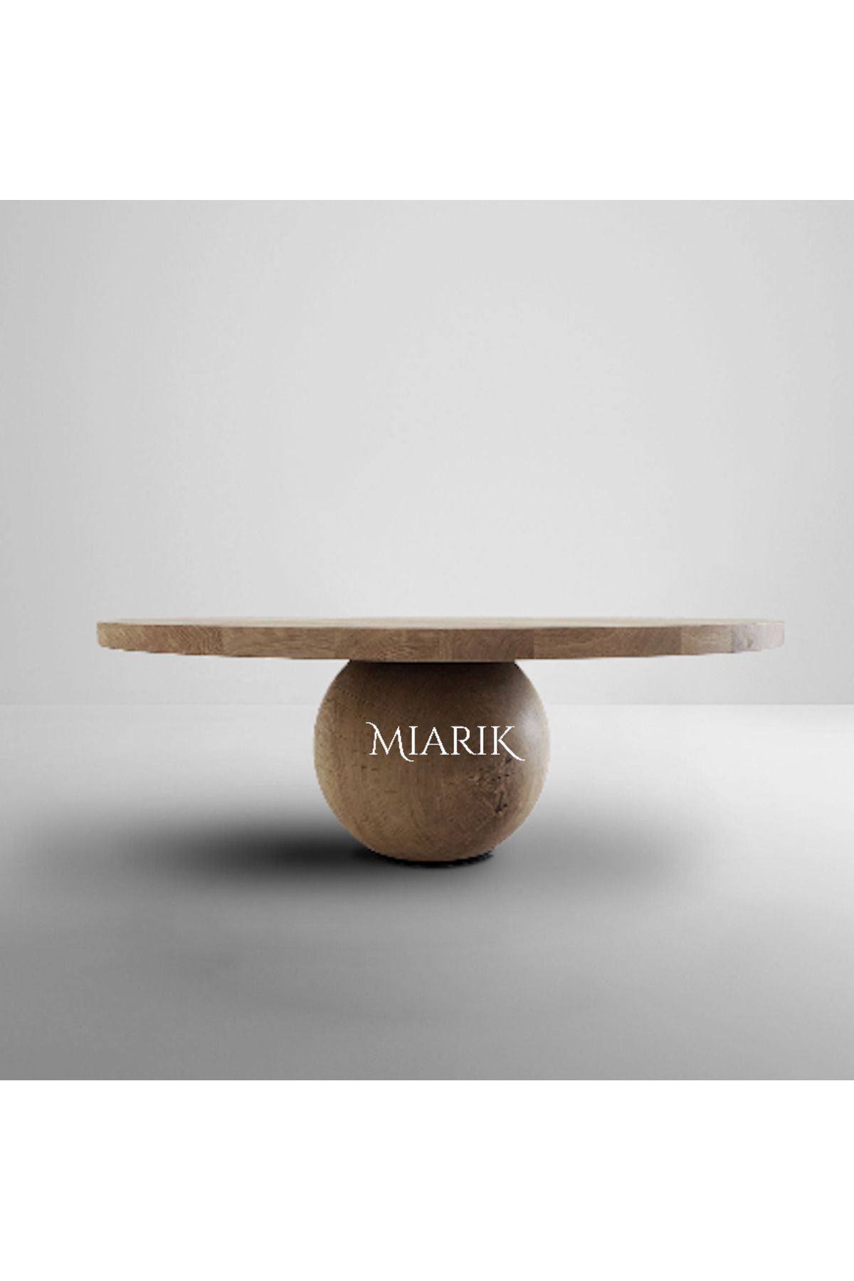 MIARIK DESIGN & DEKORASYON Tek Küreli Oval Tablalı Orta Sehpa