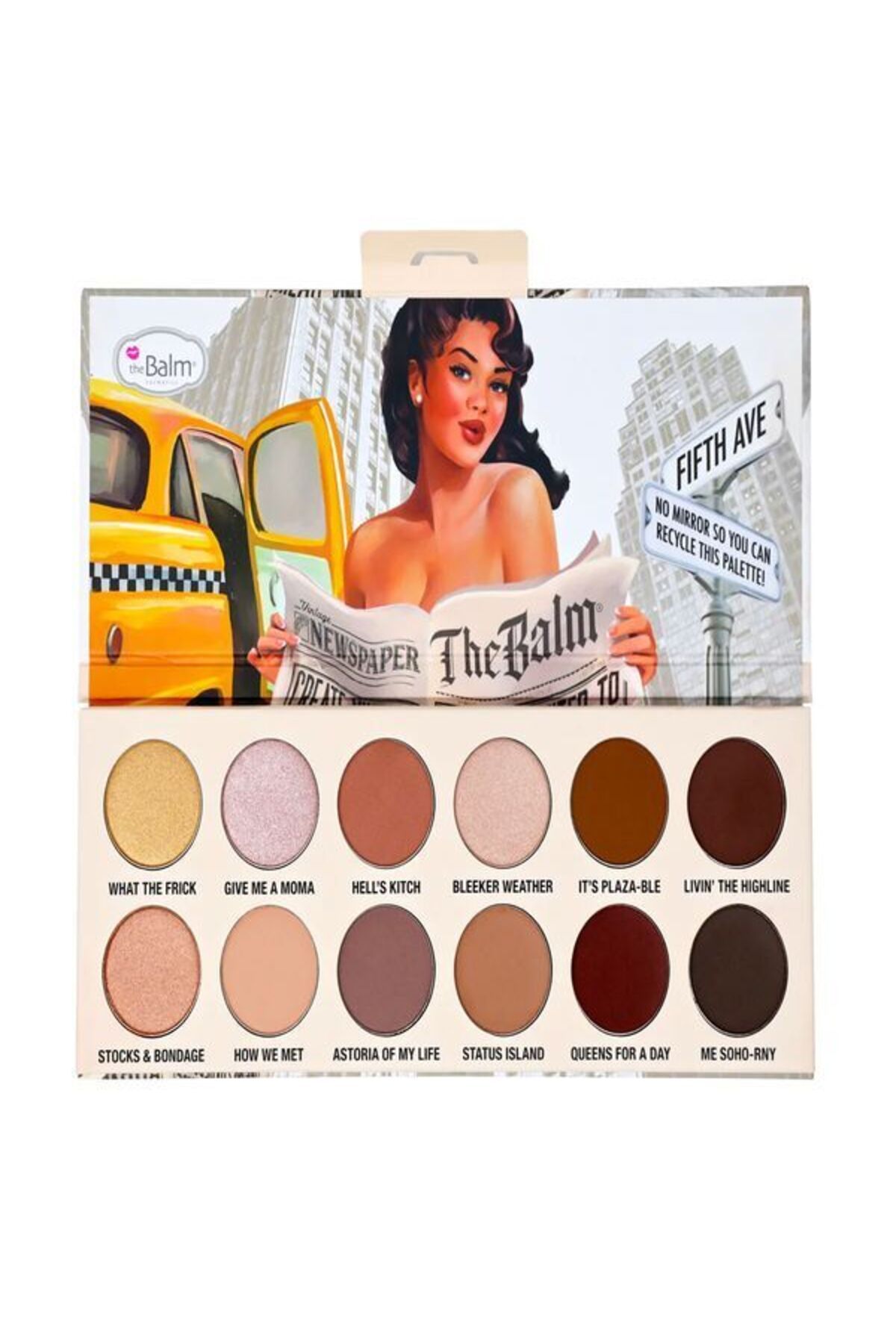 the balm Ms. Nude York Far Paleti GÖZ FAR PALETİ toprak renklerinde ışıltılı ve mat renkler