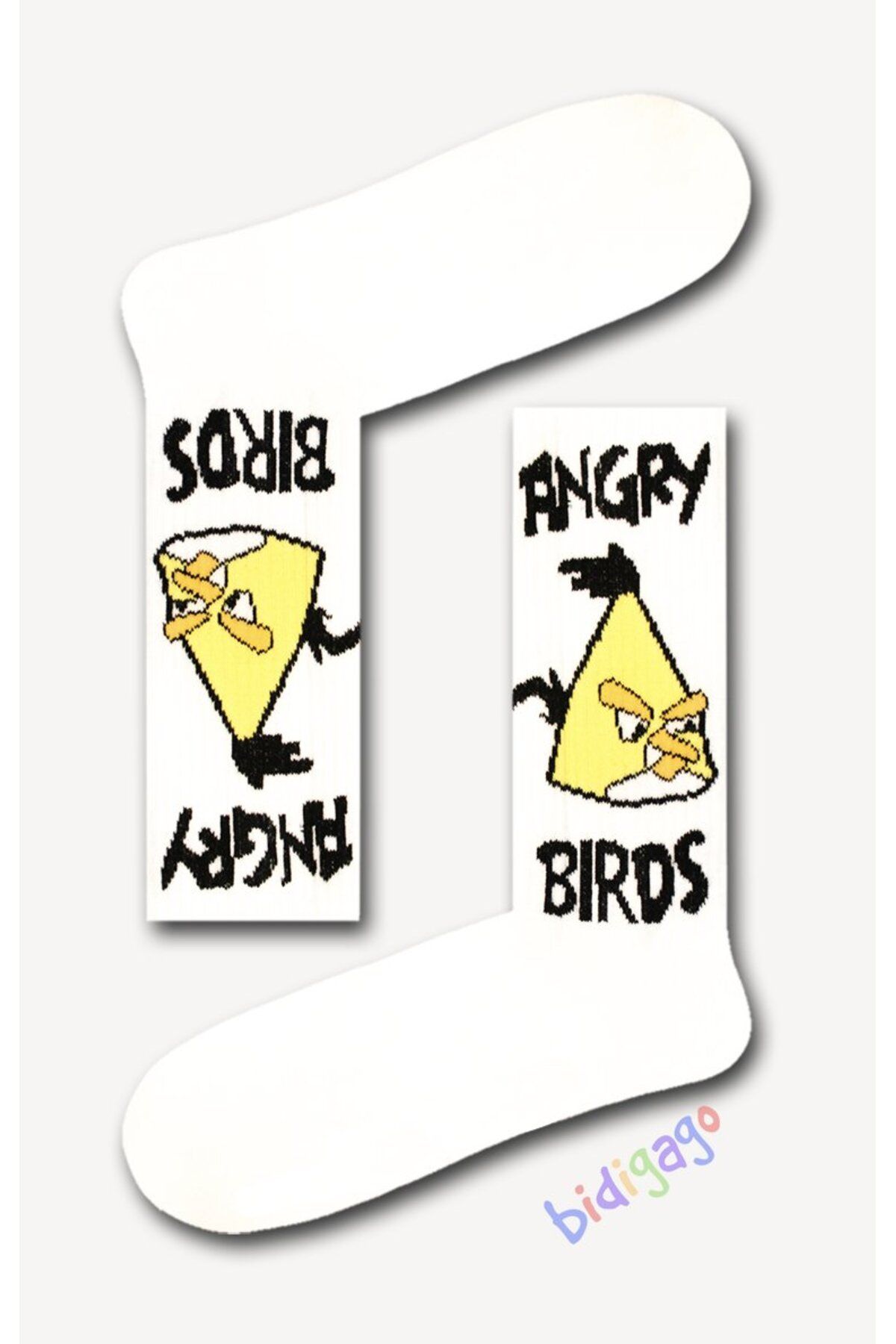 Bidigago Angry Birds Chuck Long Atletik Unisex Çorap